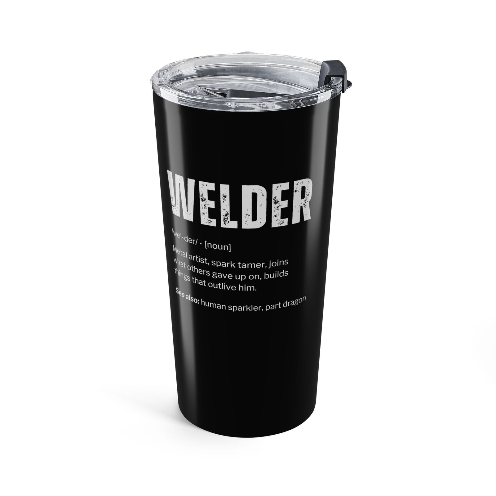 Welder Definition Tumbler - 20oz tumbler, side view