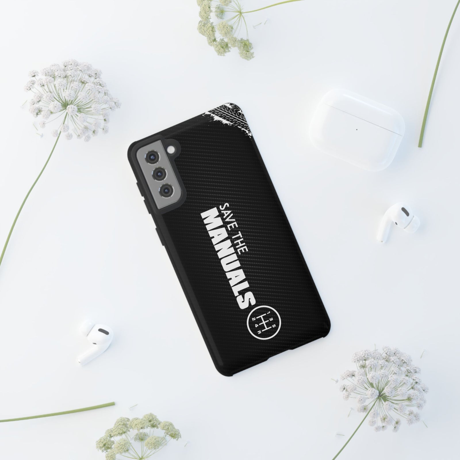 Save The Manuals Tough Phone Case | Manual Transmission Car Guy Gift