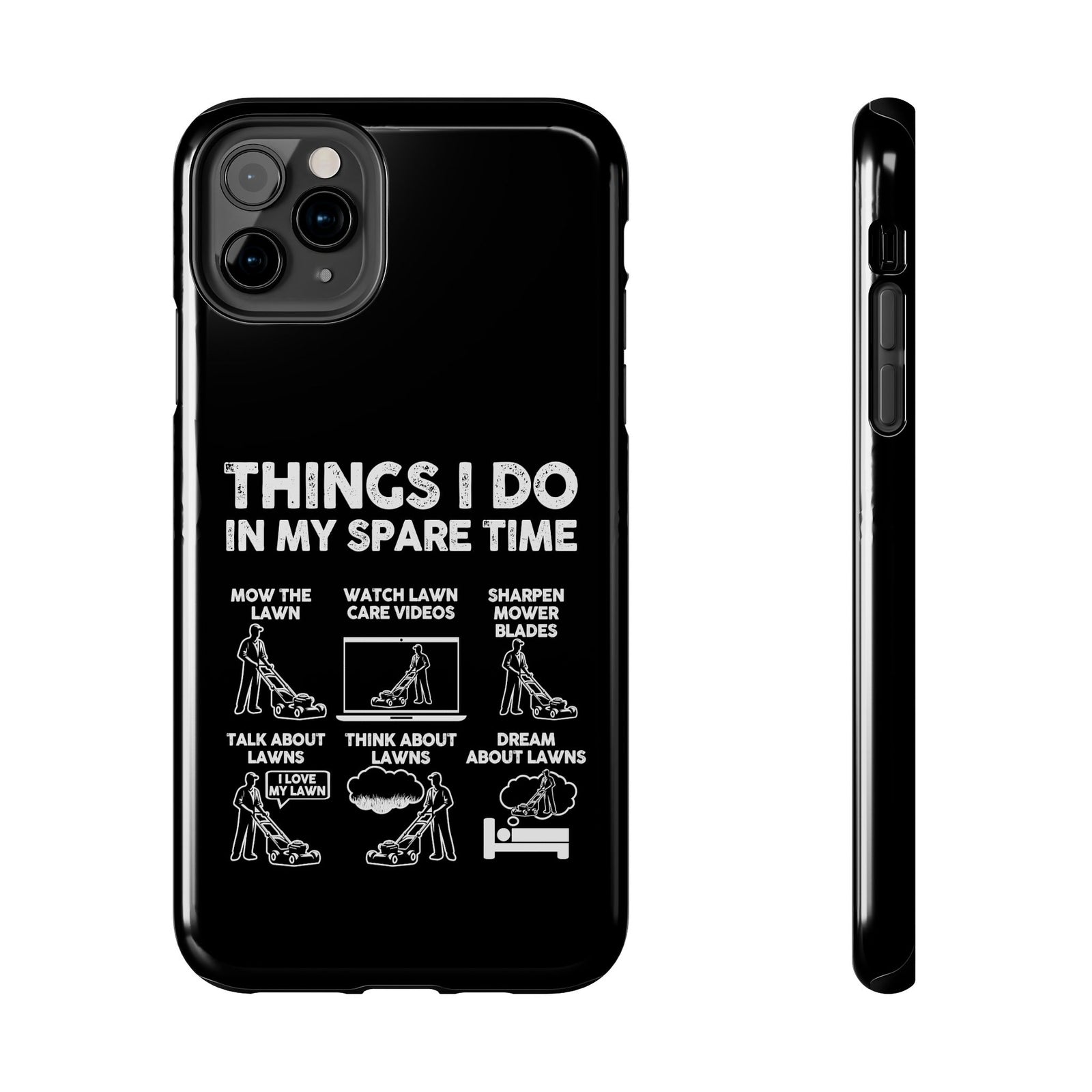 Funny Lawn Care phone case back view | funny lawn guy gift
