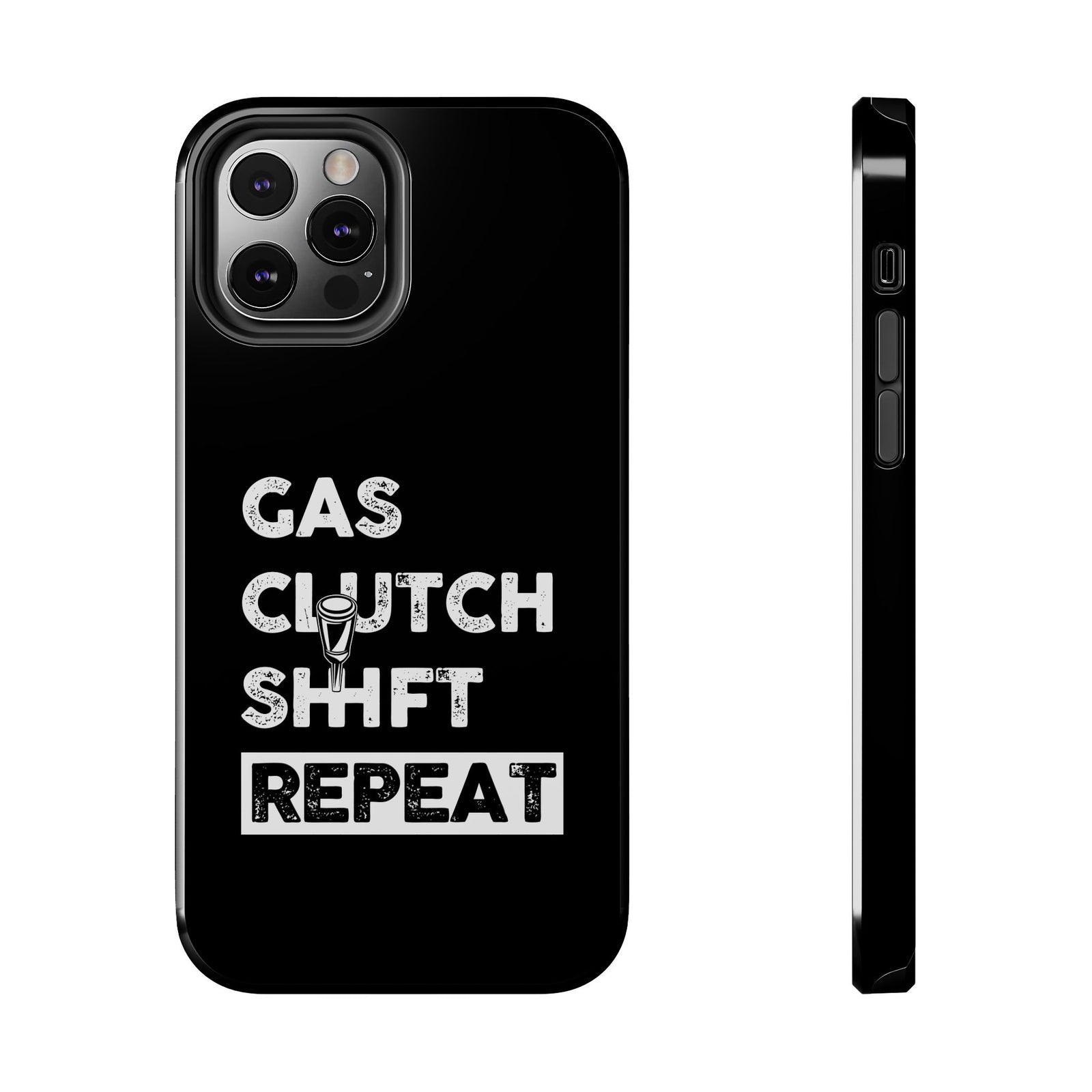 Gas Clutch Shift Repeat Phone Case t-shirt design - car lover gift