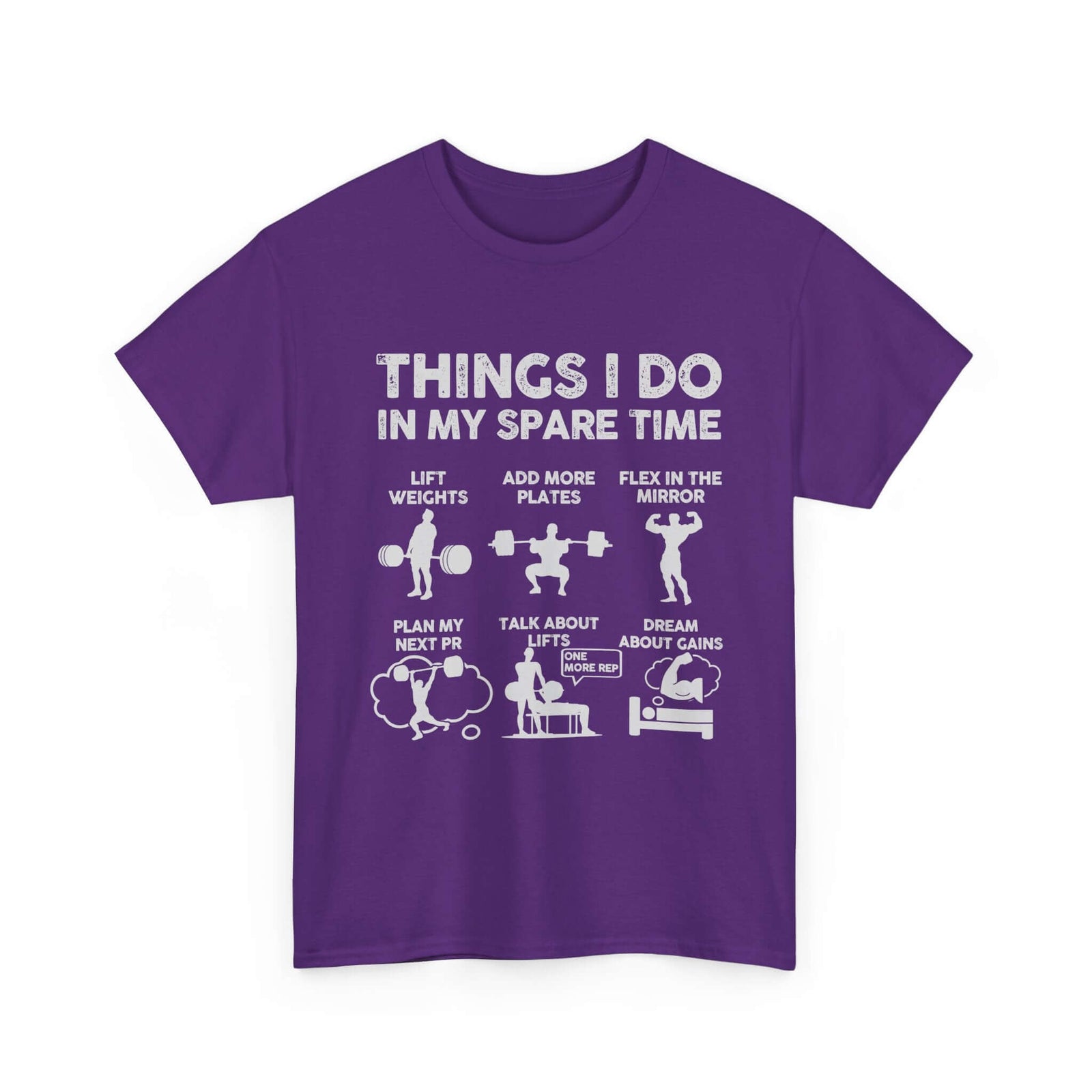 Things I Do In My Spare Time T-Shirt | Funny Gym Workout Tee for Men