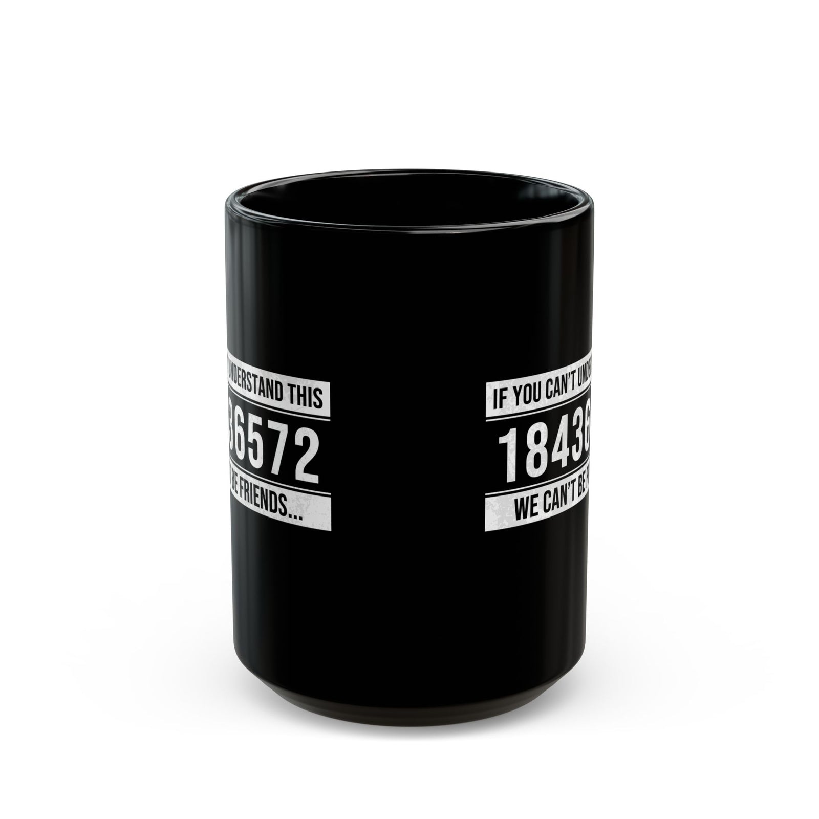 18436572 V8 Firing Order Coffee Mug - 15oz black coffee mug, front view with print on both sides