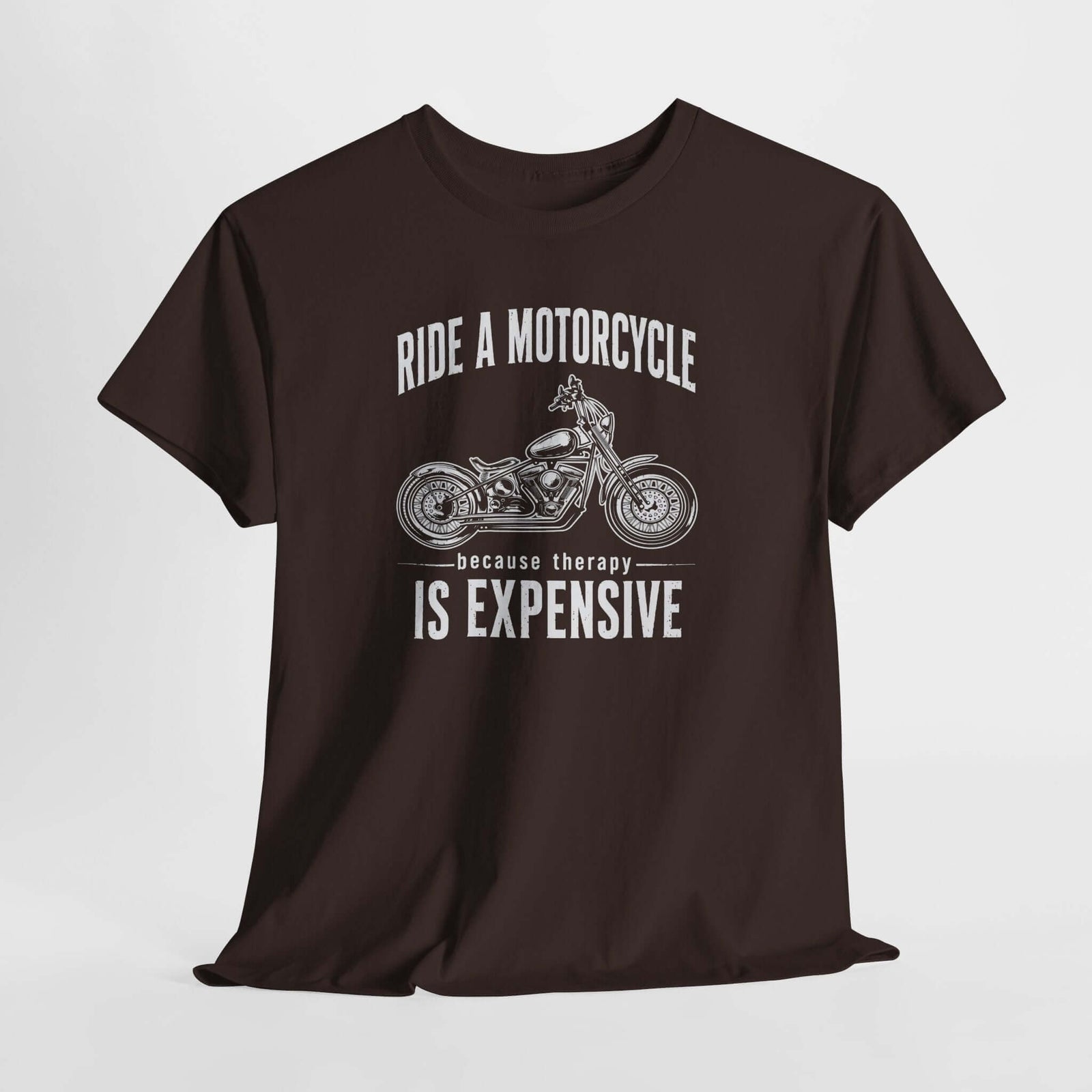 Cruiser motorcycle t-shirt worn by model