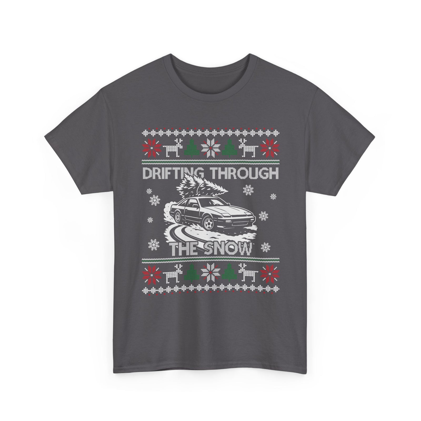Drifting Through the Snow Ugly Christmas Shirt, Holiday Gift Tee, Christmas Party, JDM Drift Car Guy T-Shirt