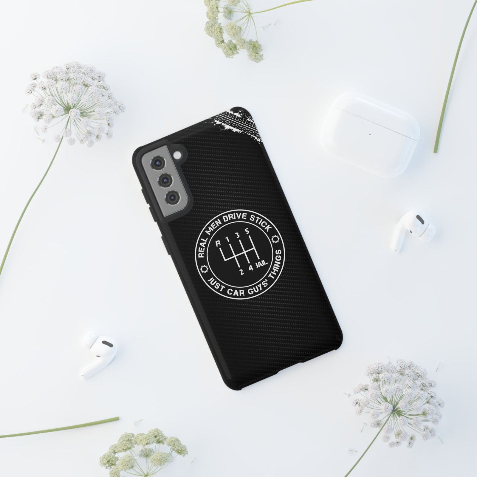 Real Men Drive Stick Manual Transmission Tough Phone Case | Car Guy Gift