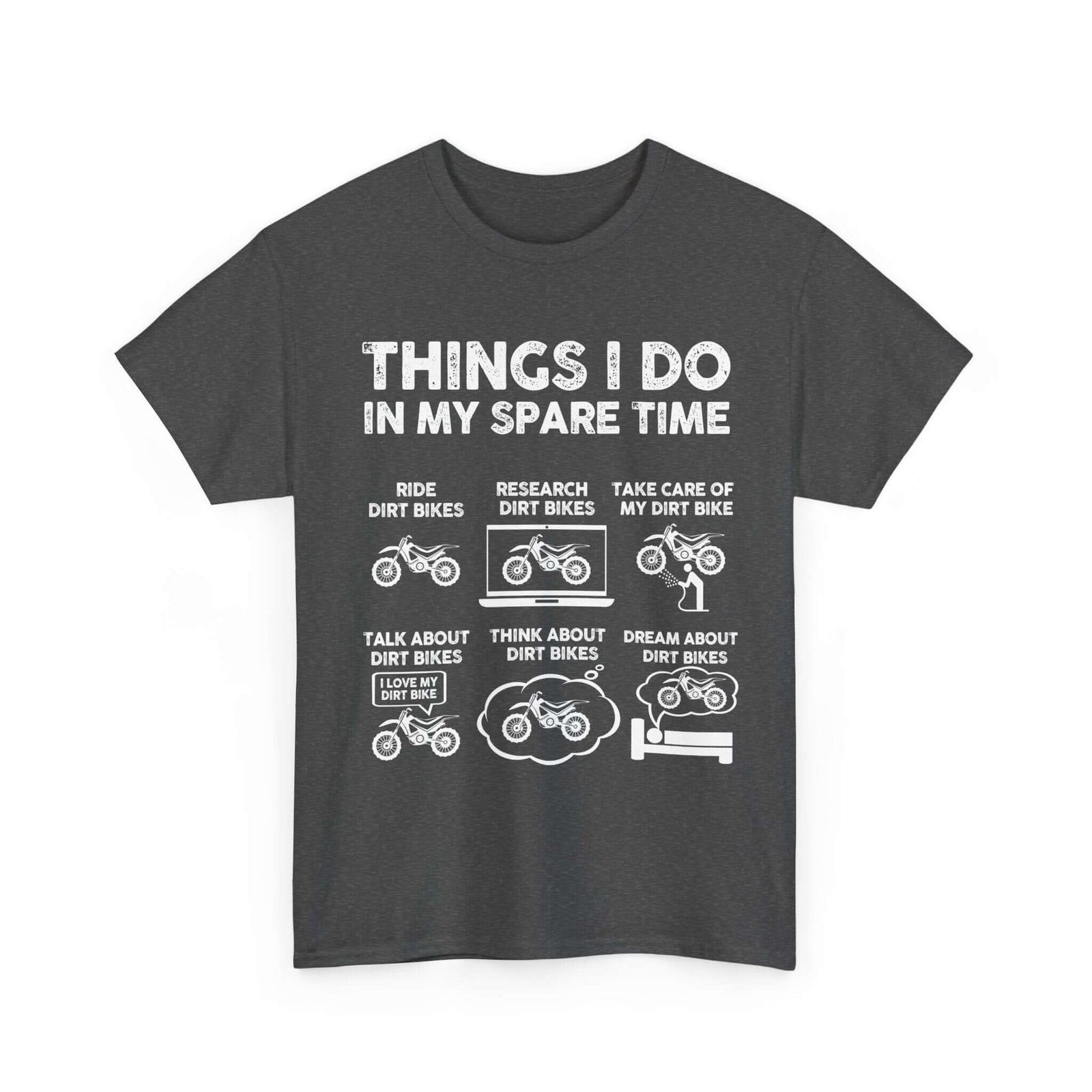 Things I Do in My Spare Time Dirt Bike T-Shirt | Funny Biker Gift