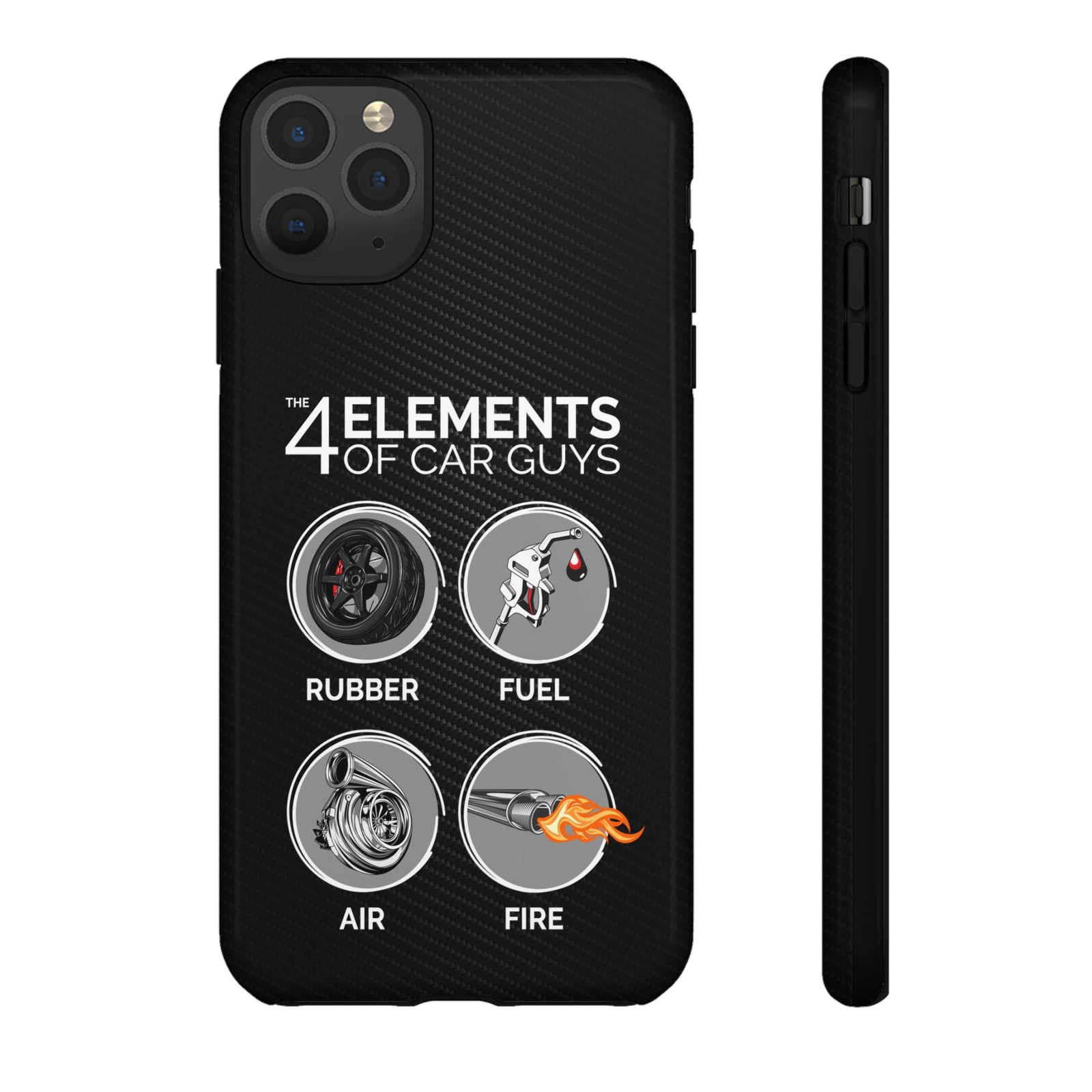 The 4 Elements of Car Guys Tough Phone Case | Funny Car Lover Gift
