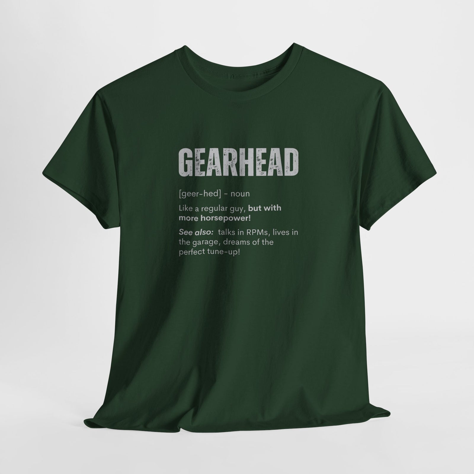 Gearhead Definition shirt in navy | Funny gearhead graphic tee | 365CarMods