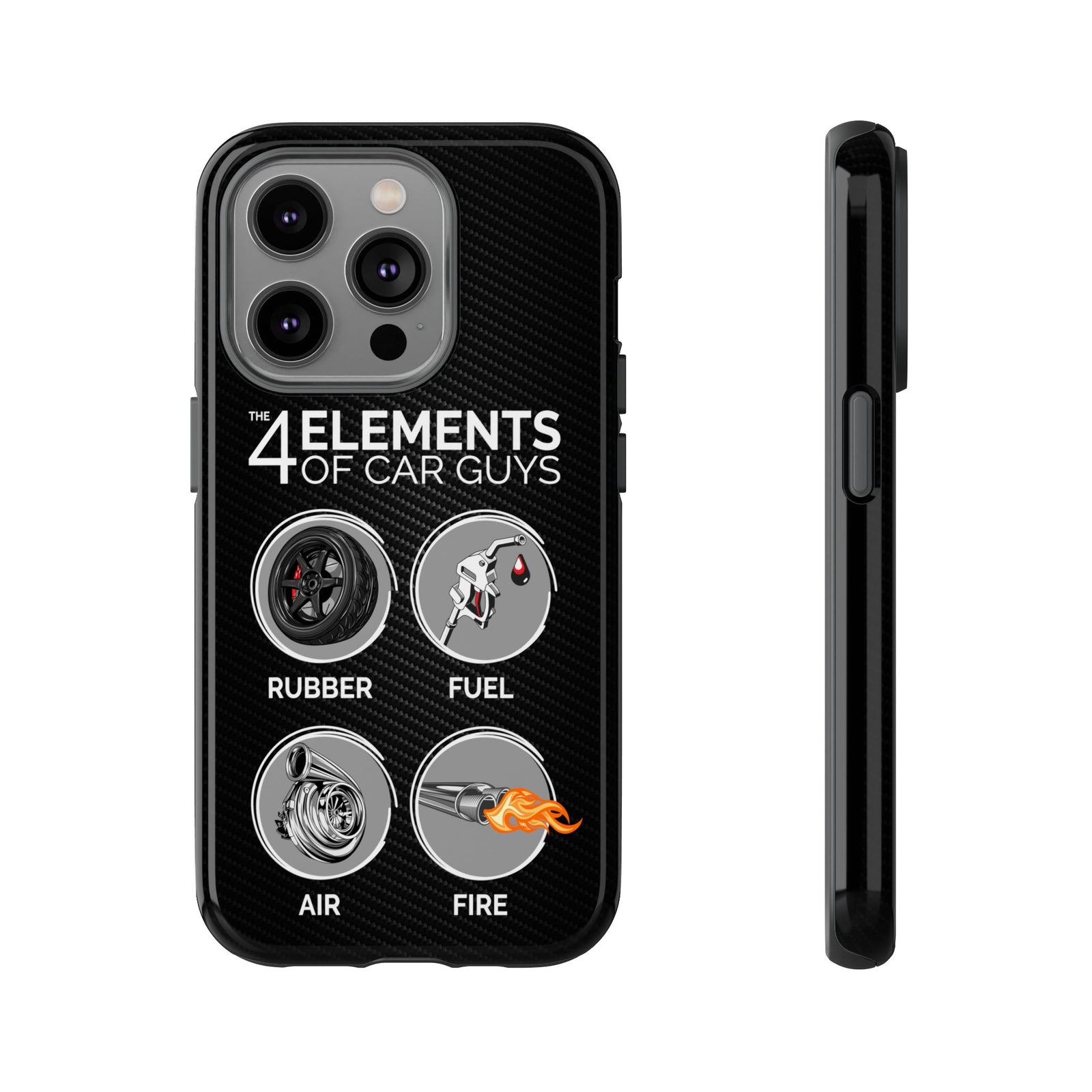 The 4 Elements of Car Guys Tough Phone Case | Funny Car Lover Gift