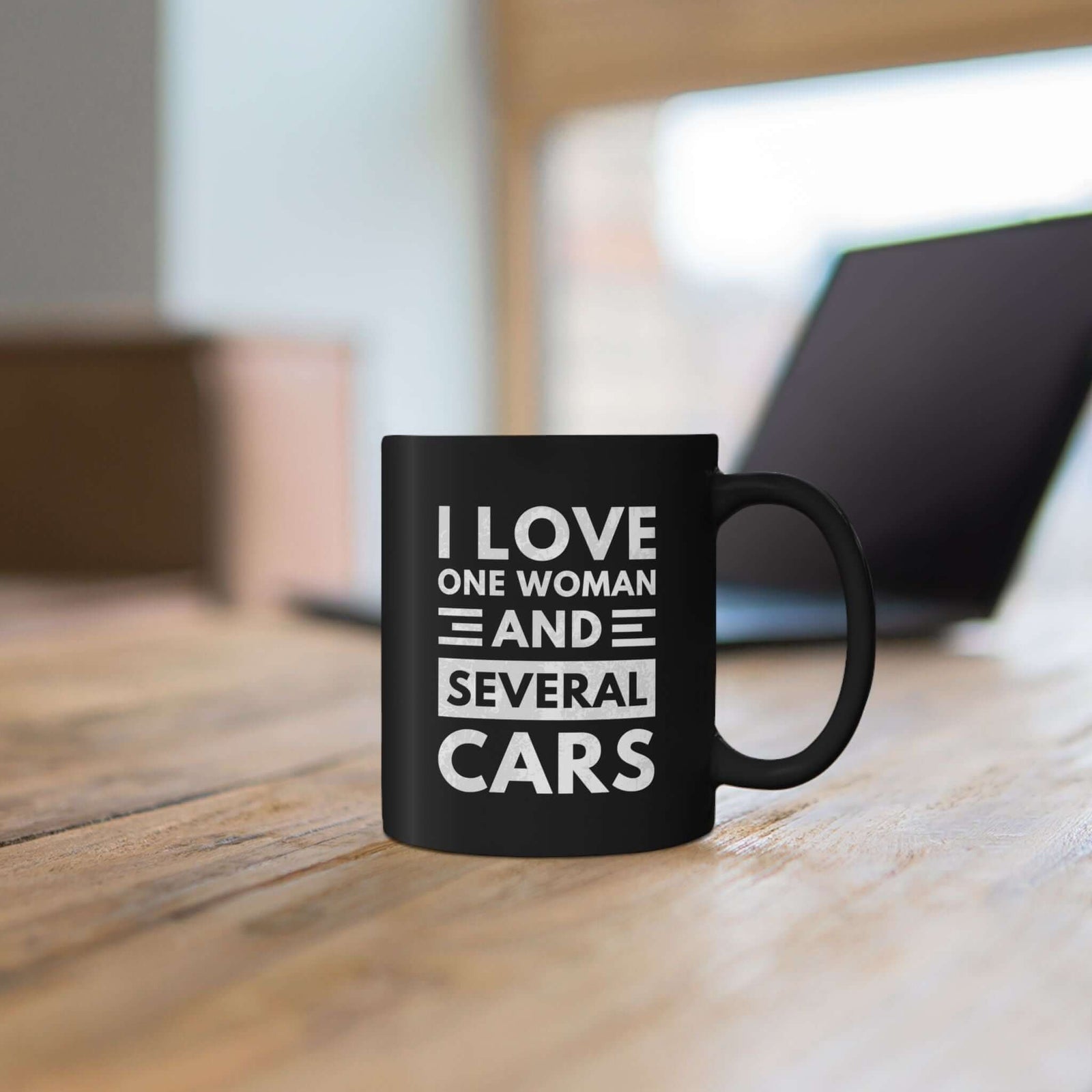 I Love One Woman and Several Cars Coffee Mug mug back view - car enthusiast gift