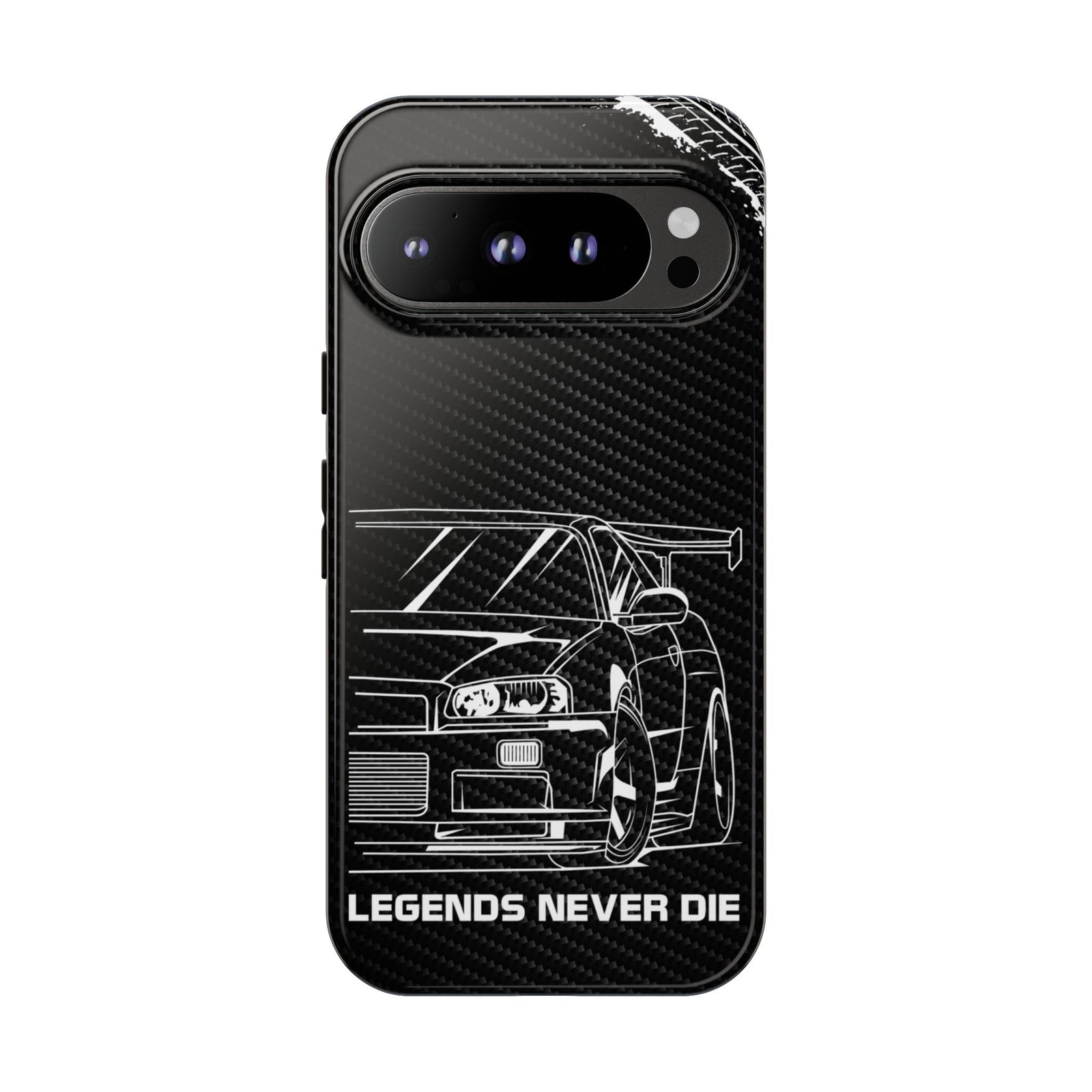 JDM Legends Never Die Tough Phone Case - Google Pixel 9 Pro, glossy, front view
