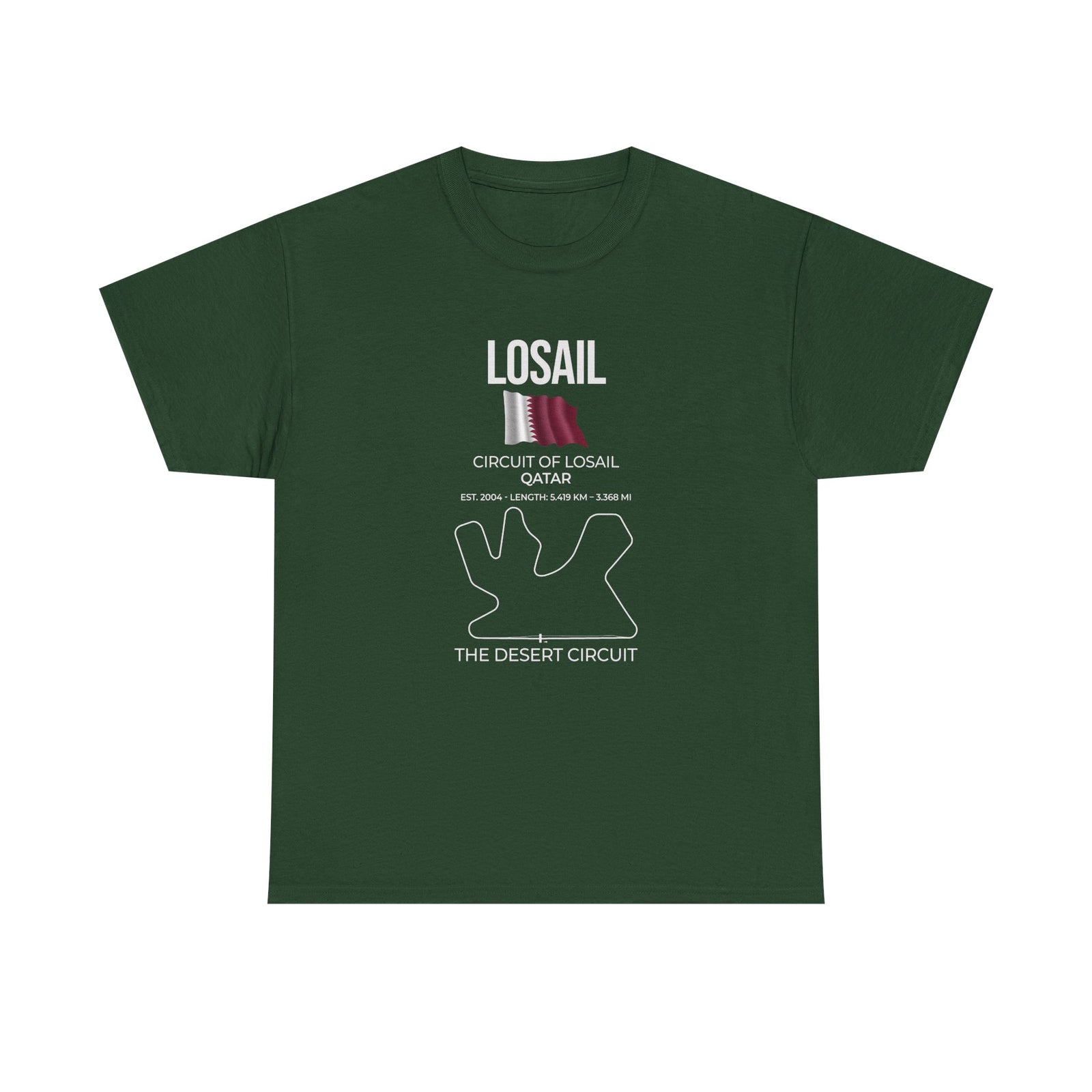 Man wearing Losail Race Track T-Shirt shirt - car enthusiast gift