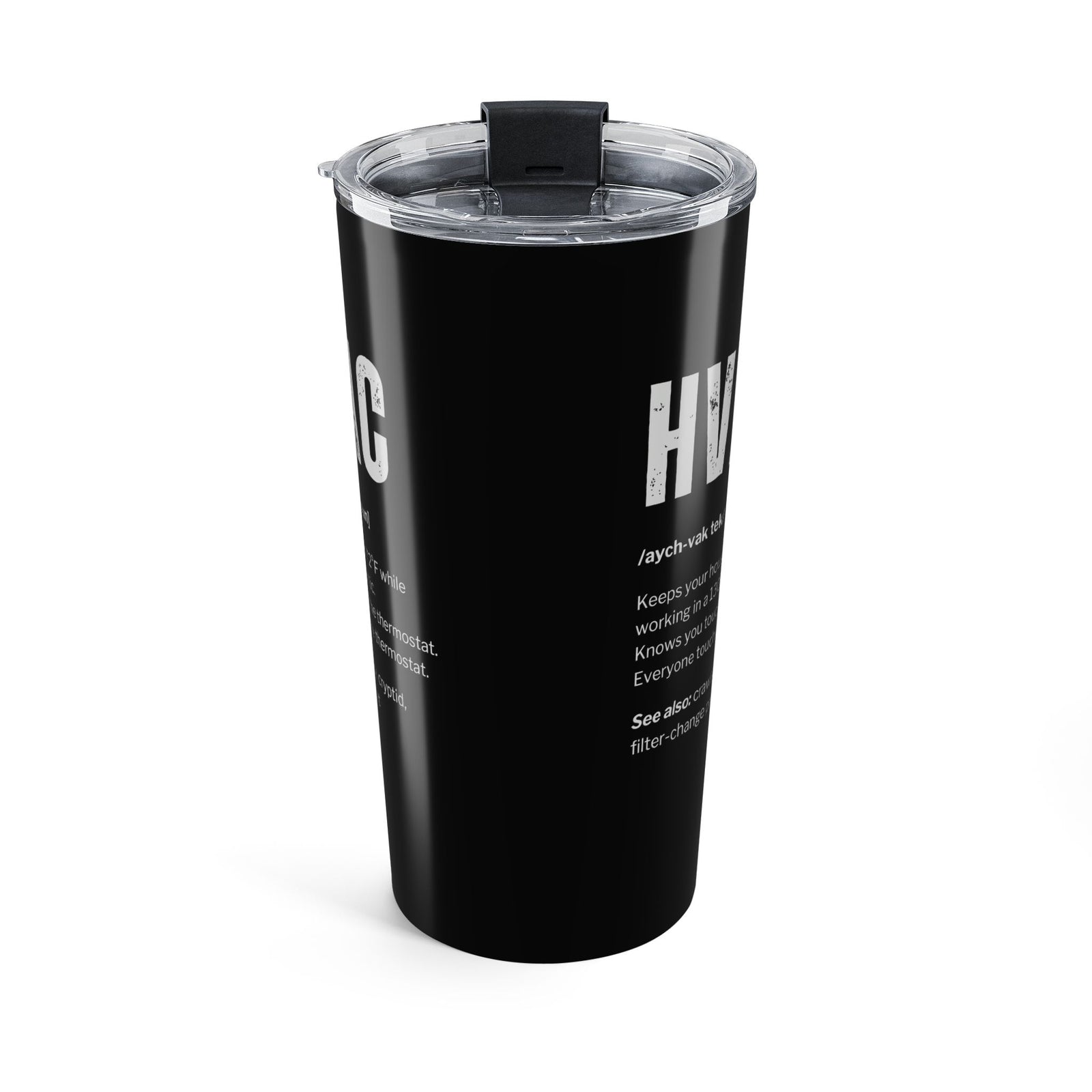 HVAC Definition Tumbler - 20oz tumbler, back view
