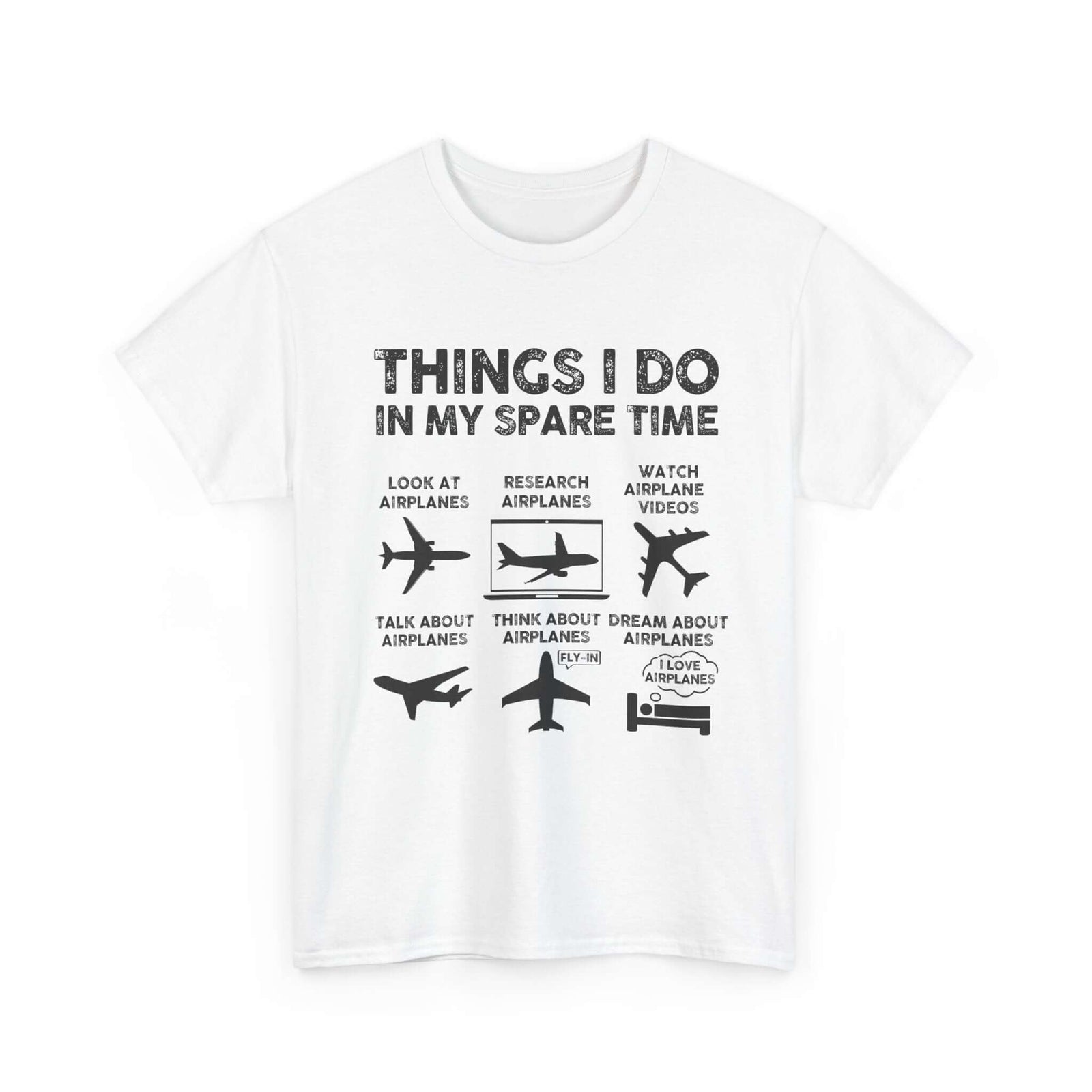 Things I Do in My Spare Time Aviation T-Shirt | Funny Pilot Gift