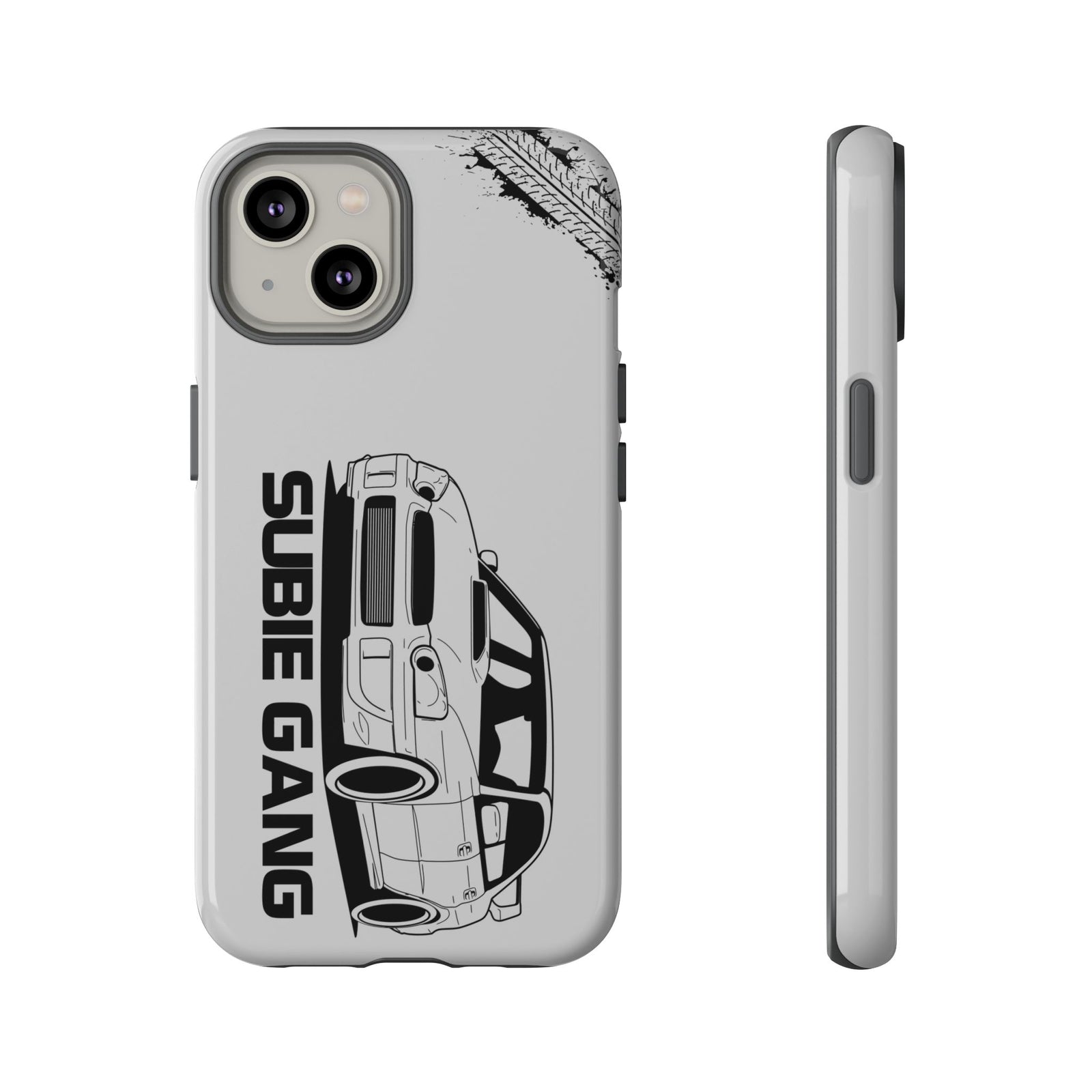 JDM Gang Tough Phone Case - iPhone 14, glossy, front and side view