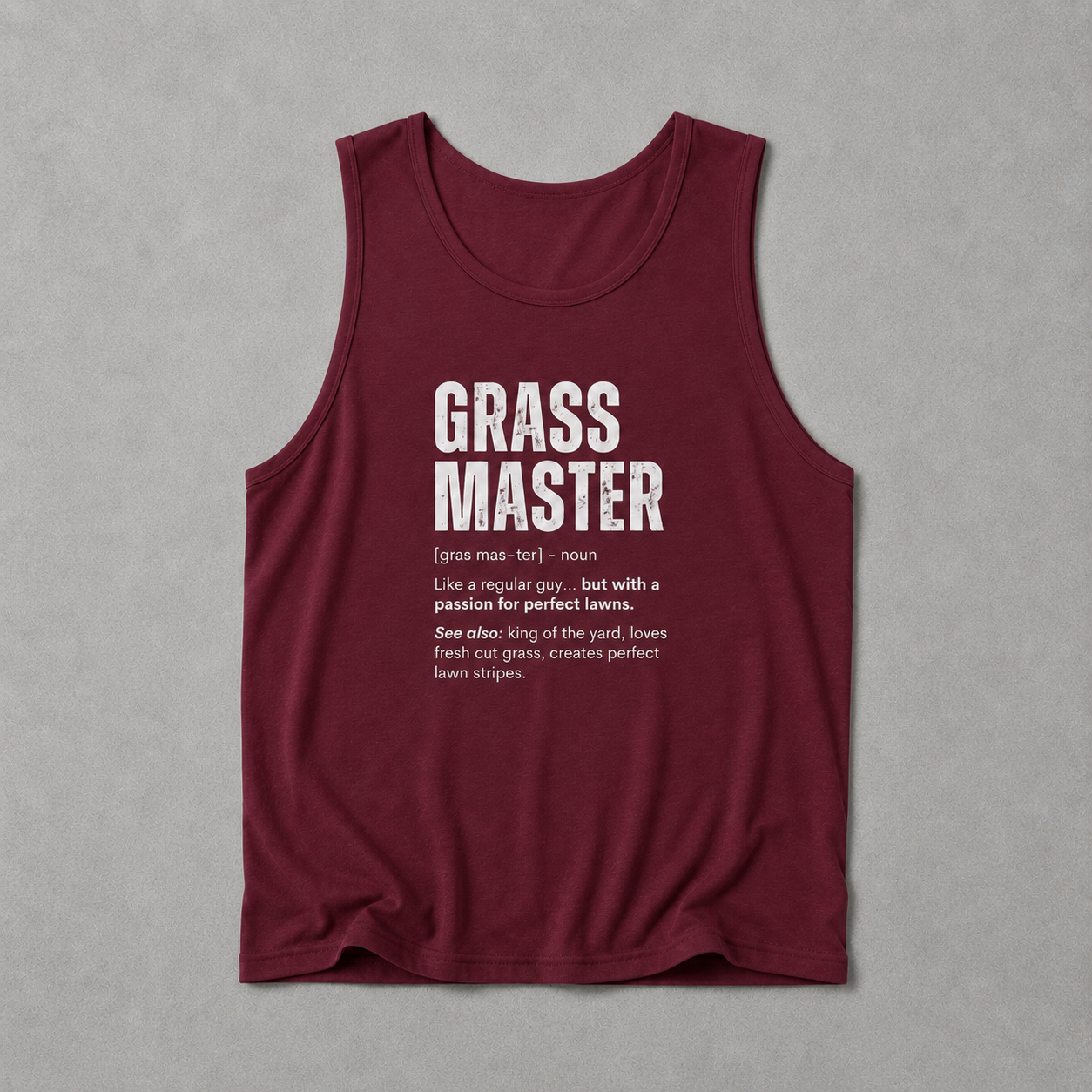 Grass Master Tank Top | Funny Lawn Care Definition Gift