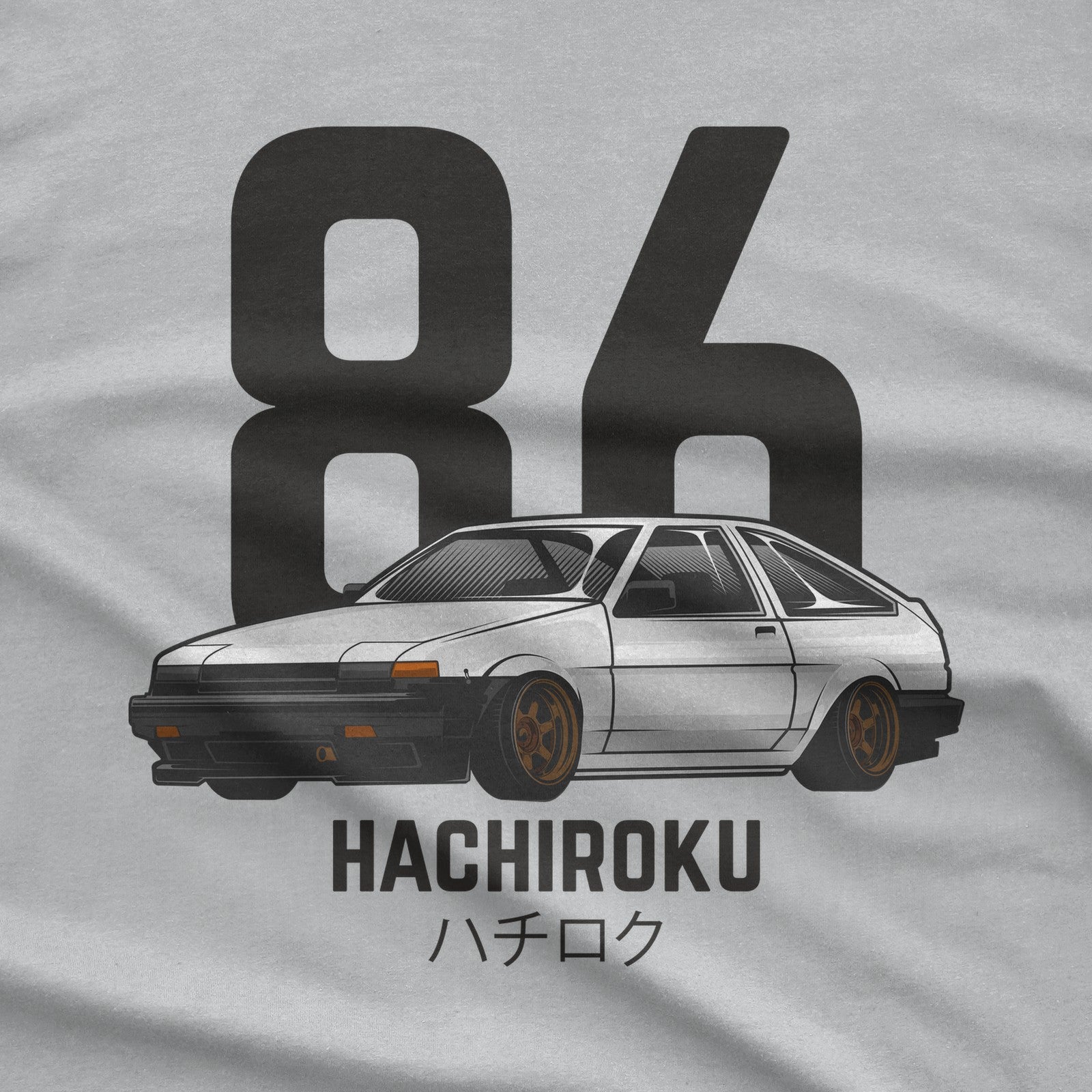 AE86 Hachiroku Drift King T-Shirt design close-up