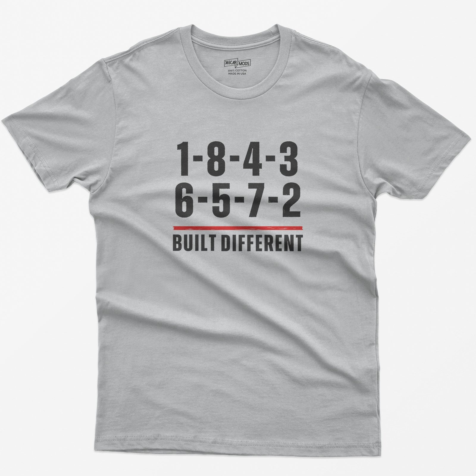Built Different V8 Firing Order Graphic T-Shirt - Sport Grey