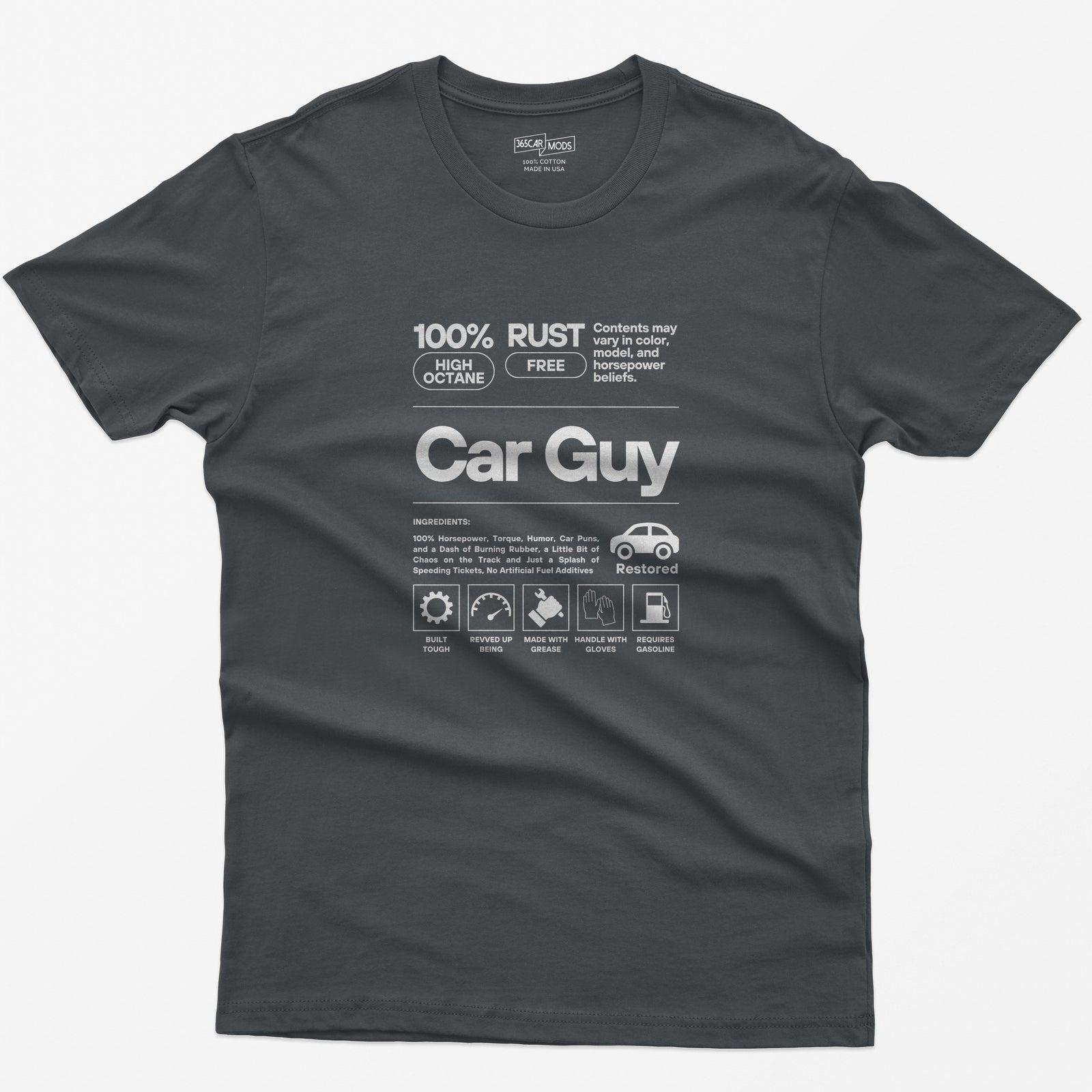 Car Guy Definition T-Shirt - Charcoal