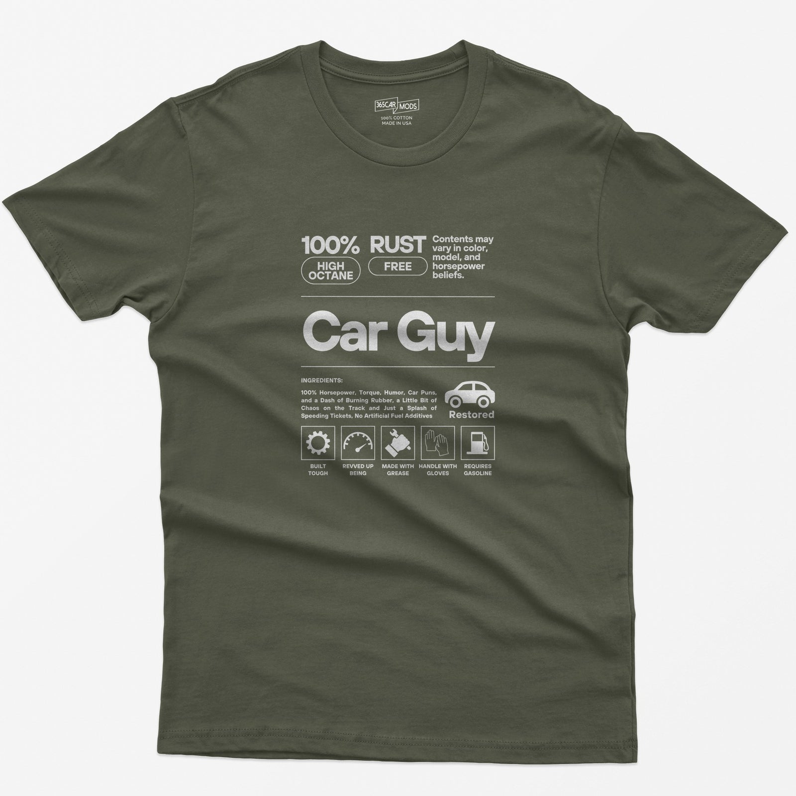 Car Guy Definition T-Shirt - Military Green