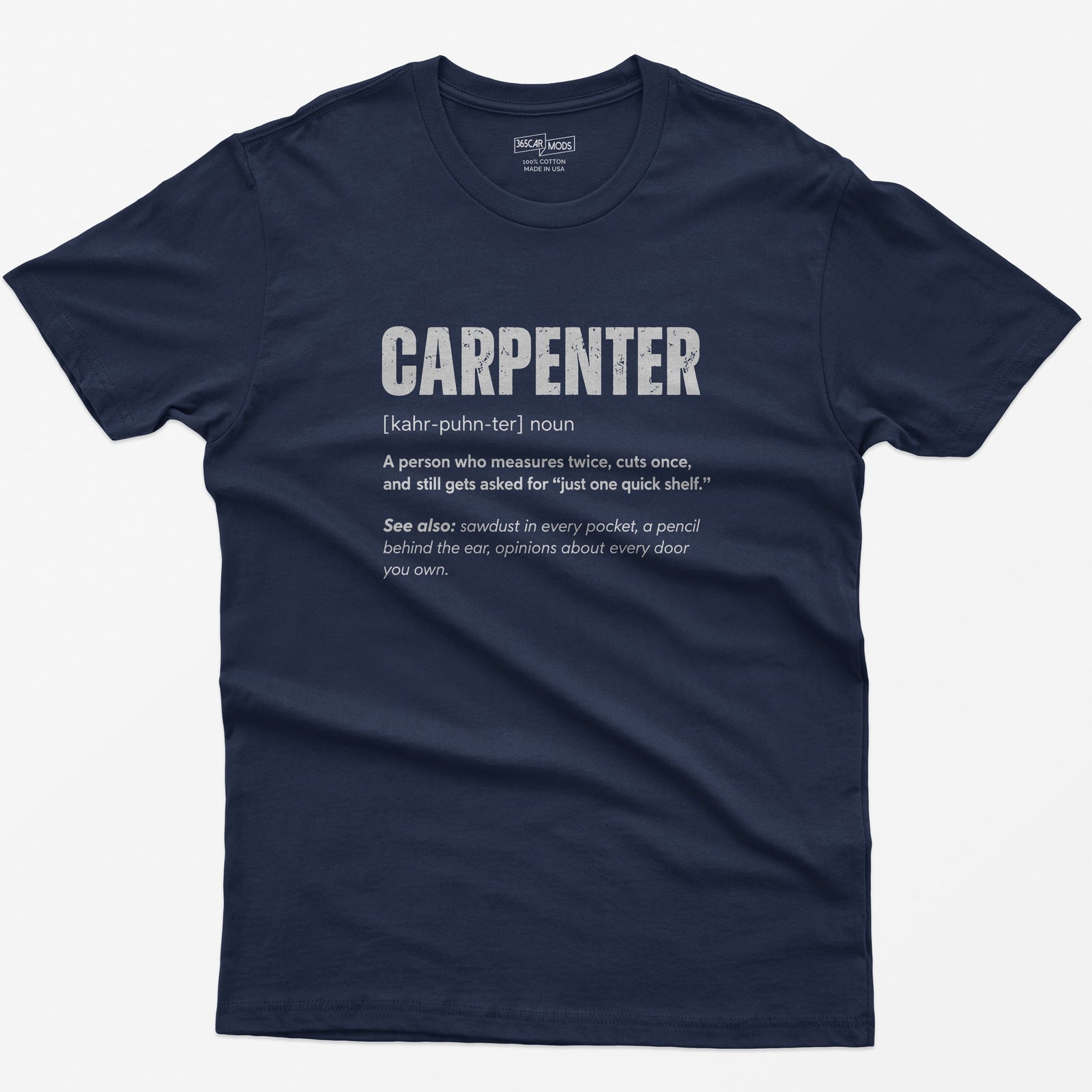 Carpenter Definition T-Shirt - Navy