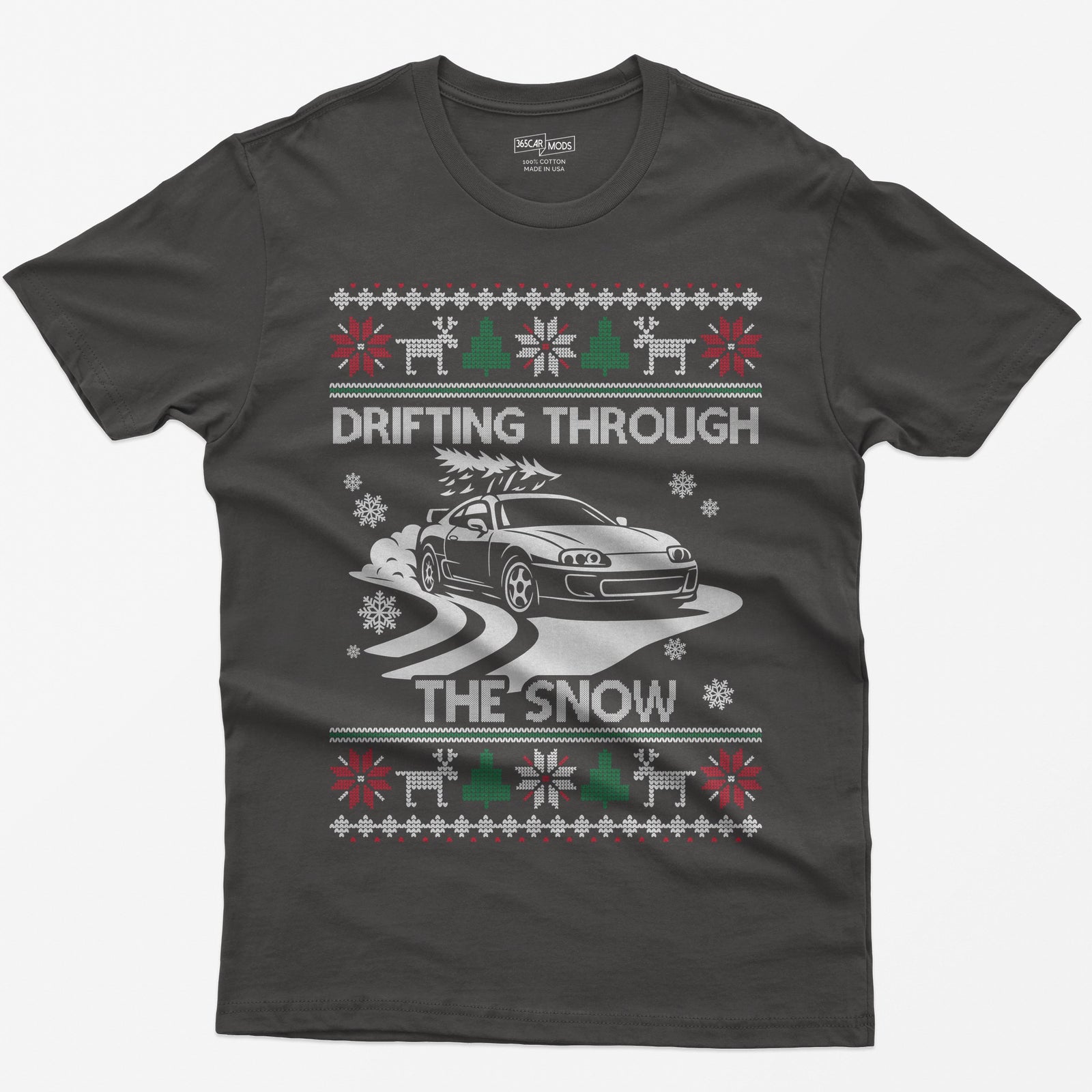 MKIV A80 Supra Christmas Drift T-Shirt - Dark Heather