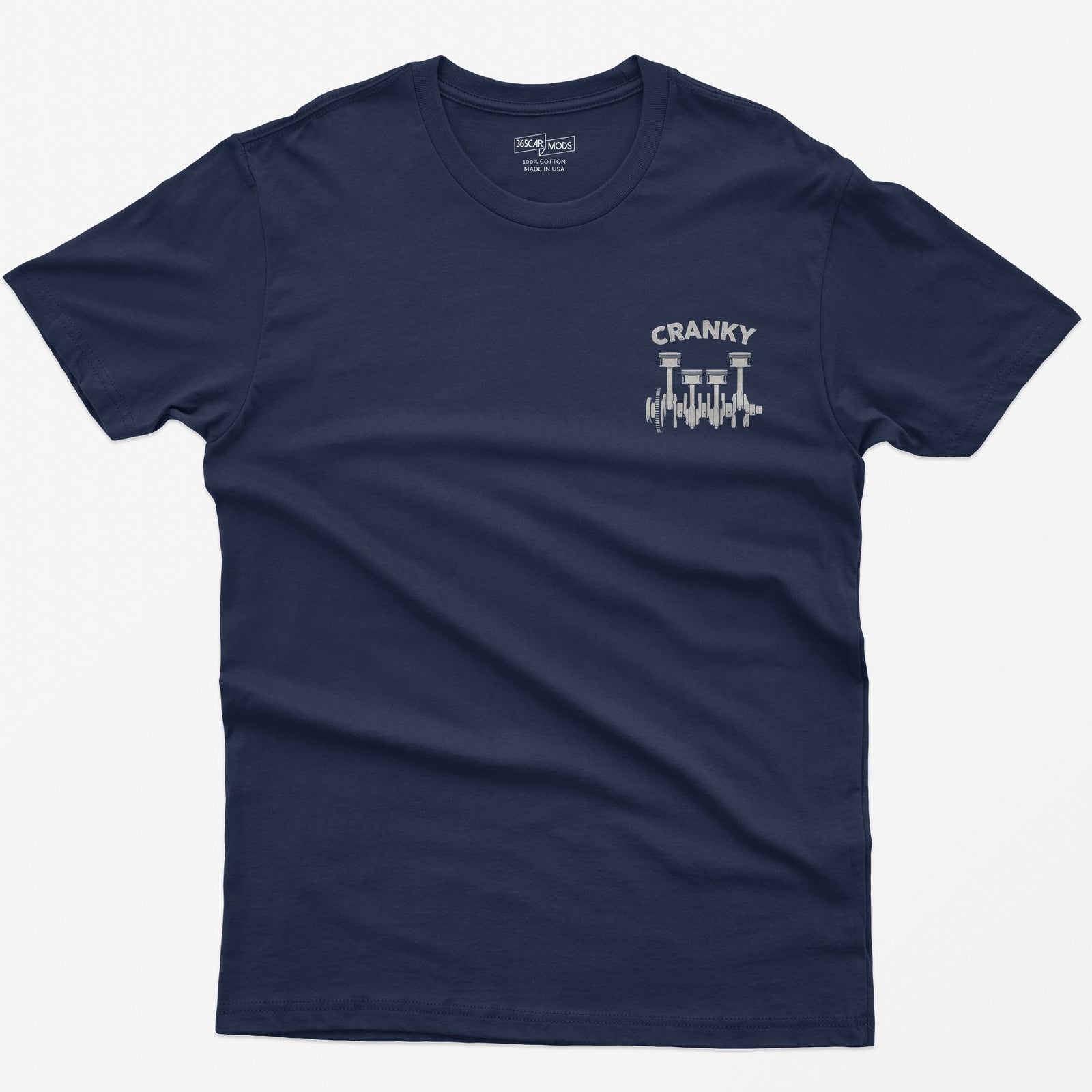 Cranky Minimalist Mechanic T-Shirt - Navy