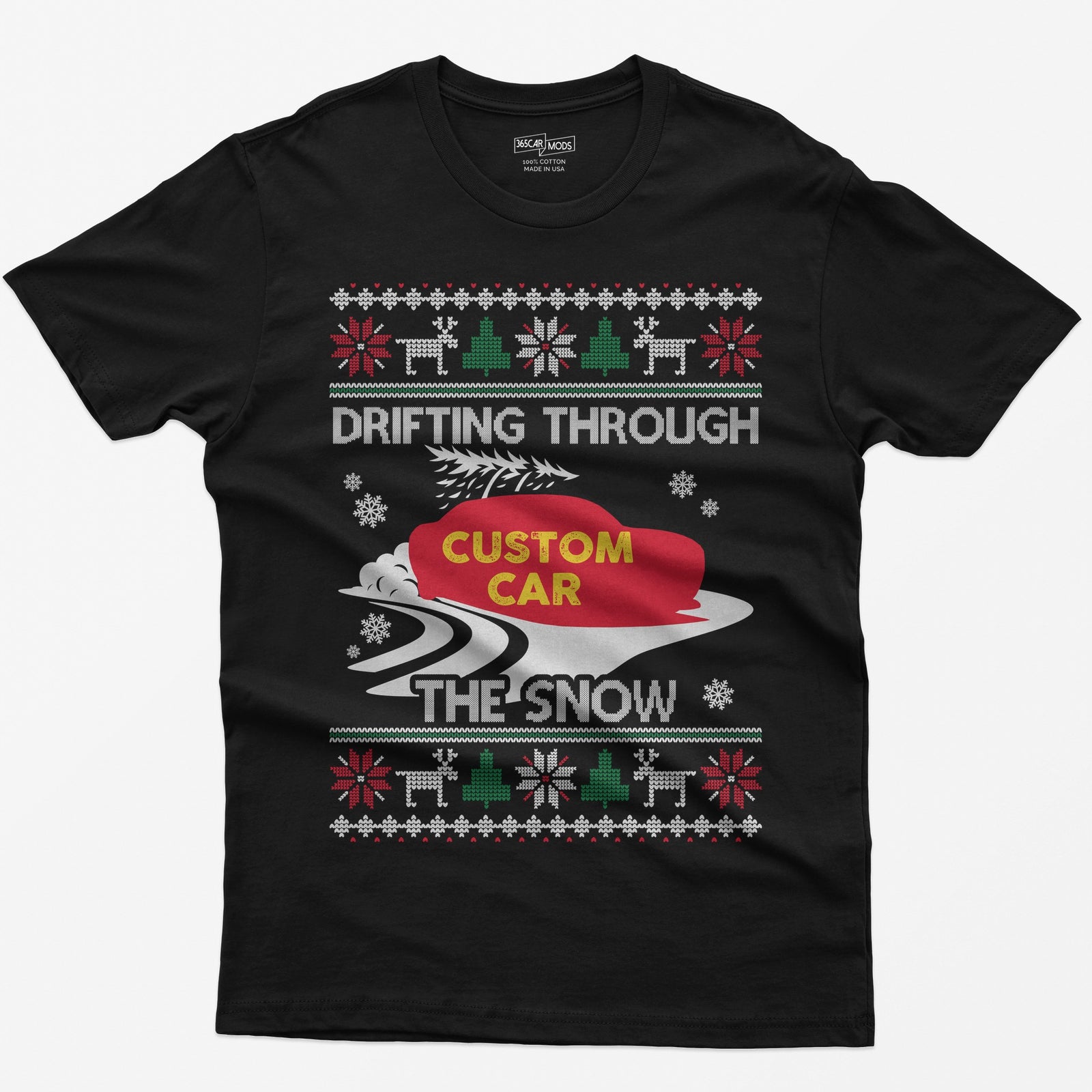 Custom Drift Car Christmas T-Shirt