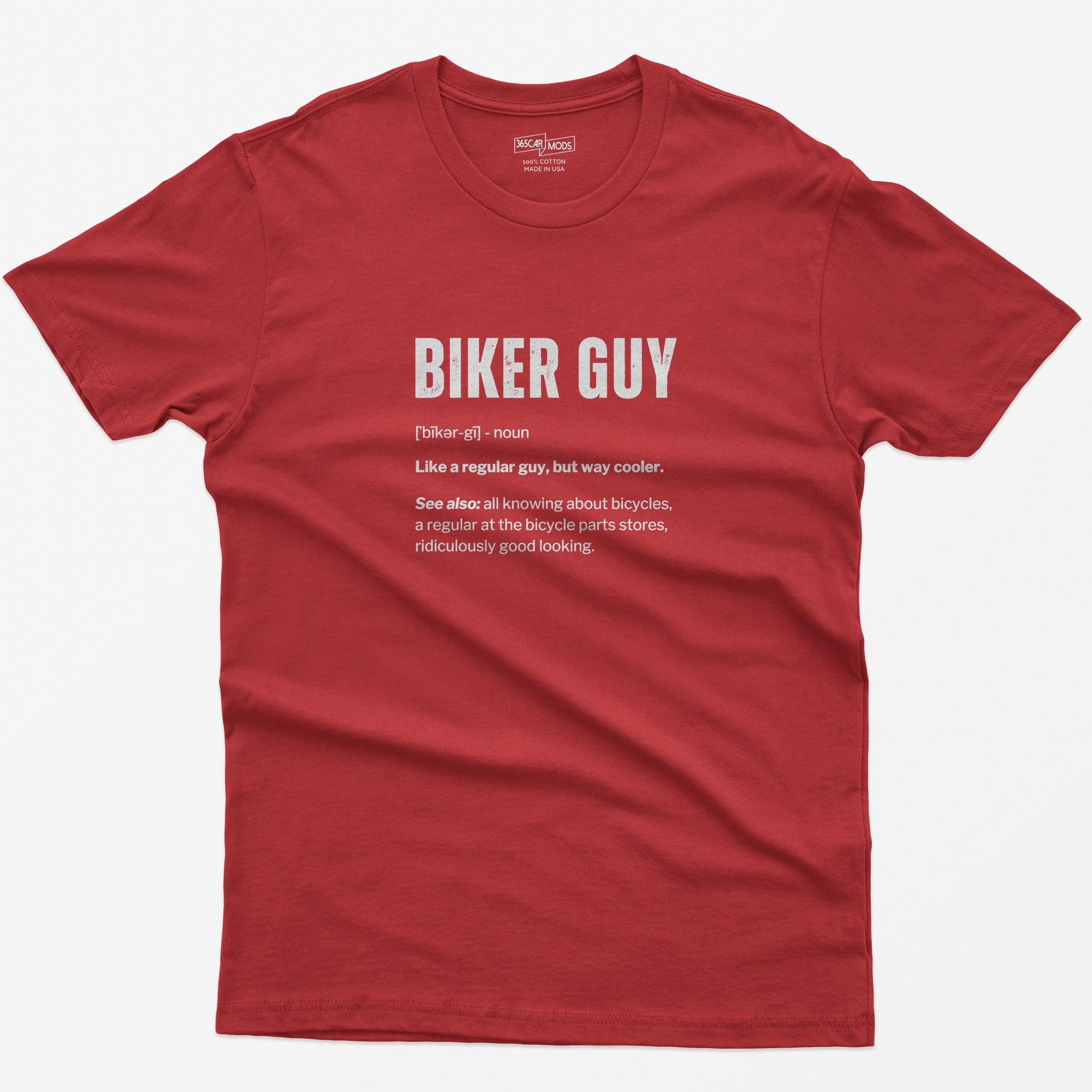 Cyclist Definition Funny T-Shirt - Red