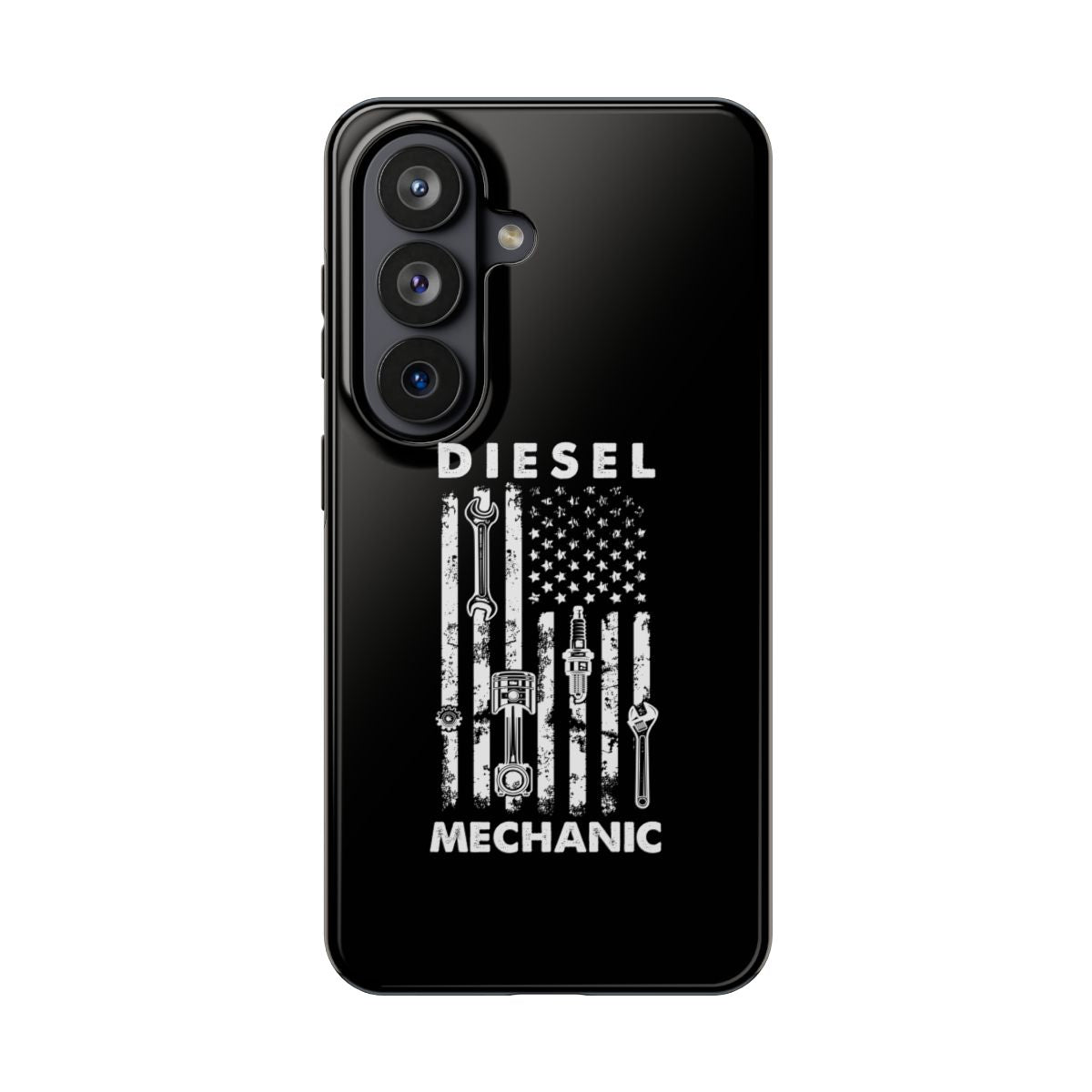 Diesel Mechanic Flag tough phone case on Samsung Galaxy S26, back view