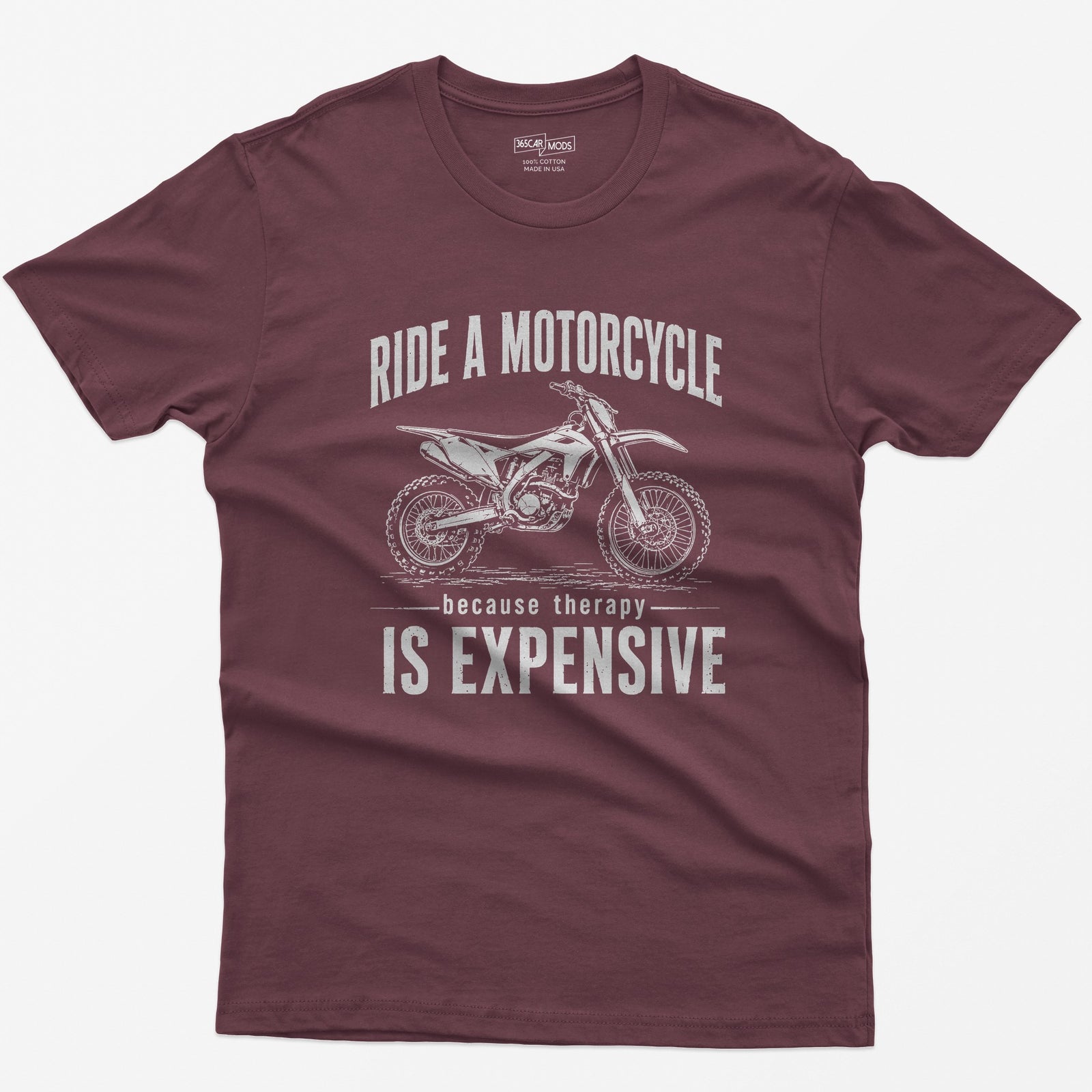 Dirt Bike T-Shirt - Maroon