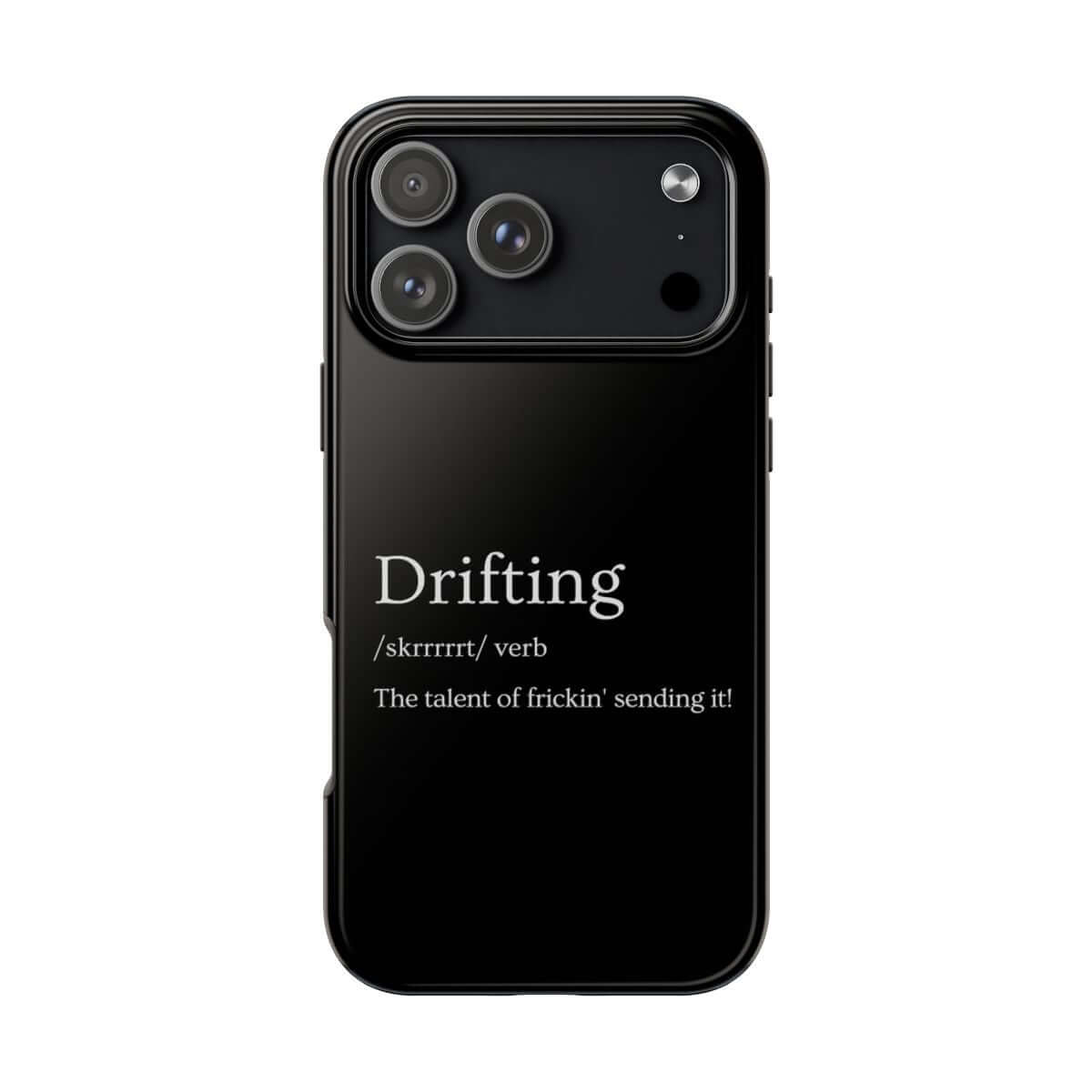 Drifting Definition tough phone case on iPhone 18 Pro Max, back view