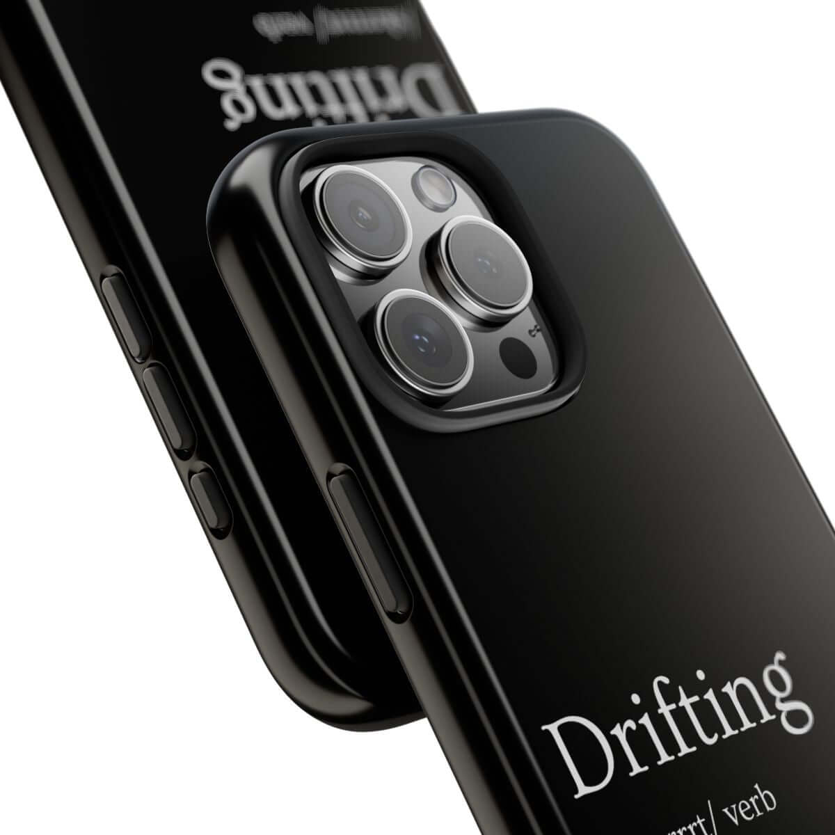 Drifting Definition tough phone case, close-up of the print