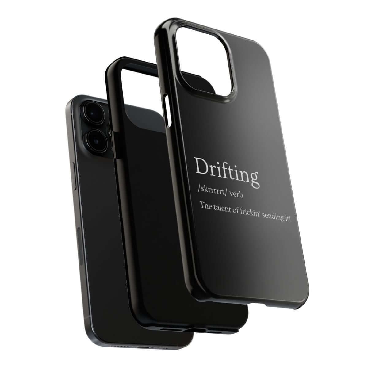 Drifting Definition tough phone case, dual-layer construction