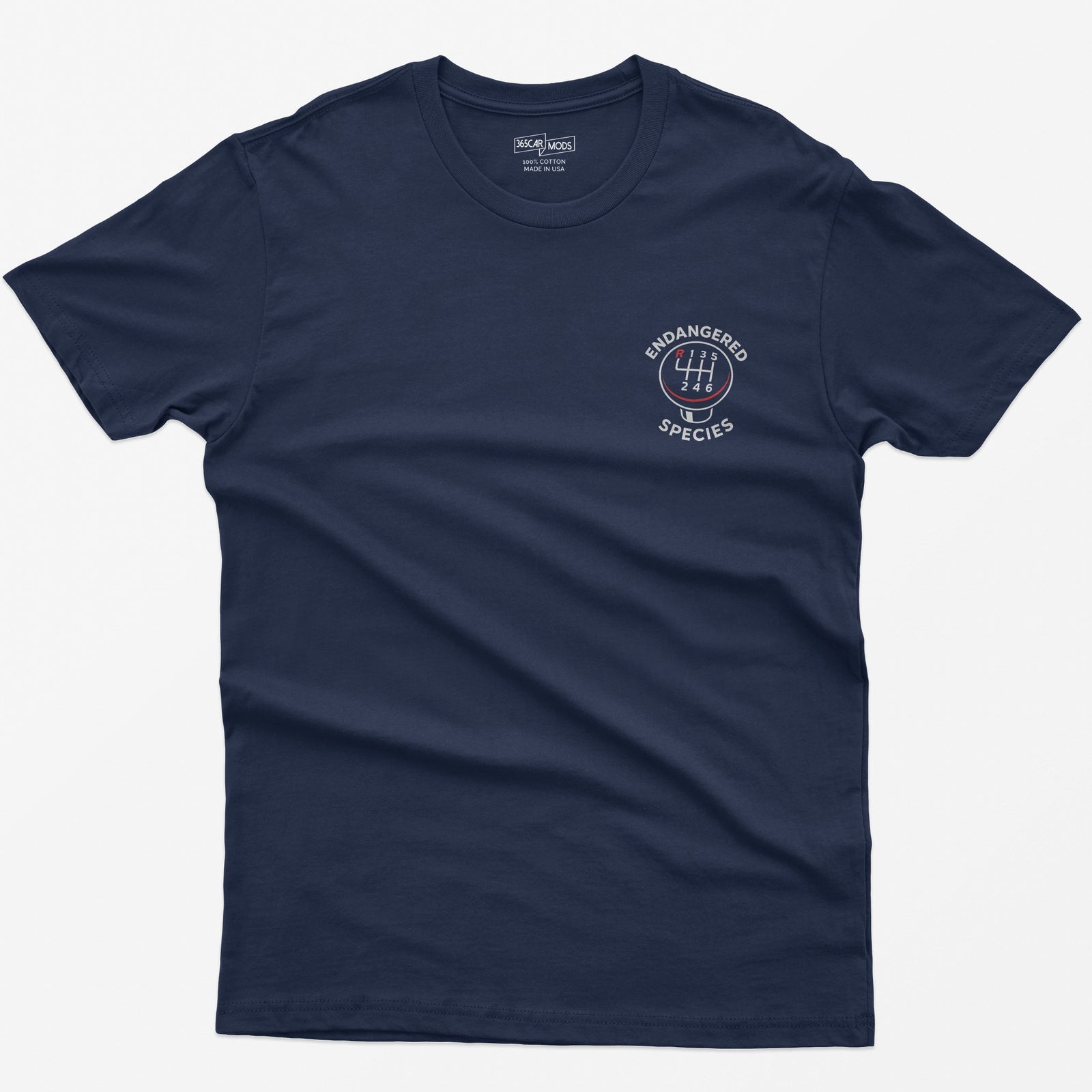 Endangered Species Stick Shift T-Shirt - Navy