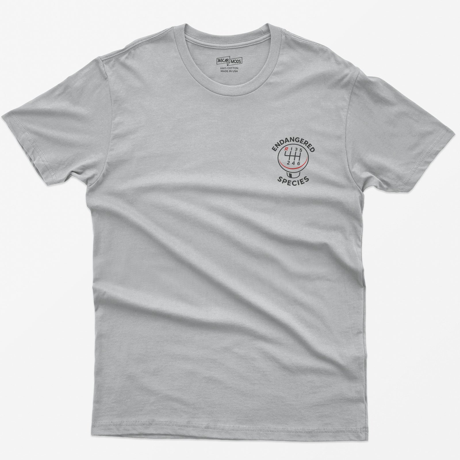 Endangered Species Stick Shift T-Shirt - Sport Grey