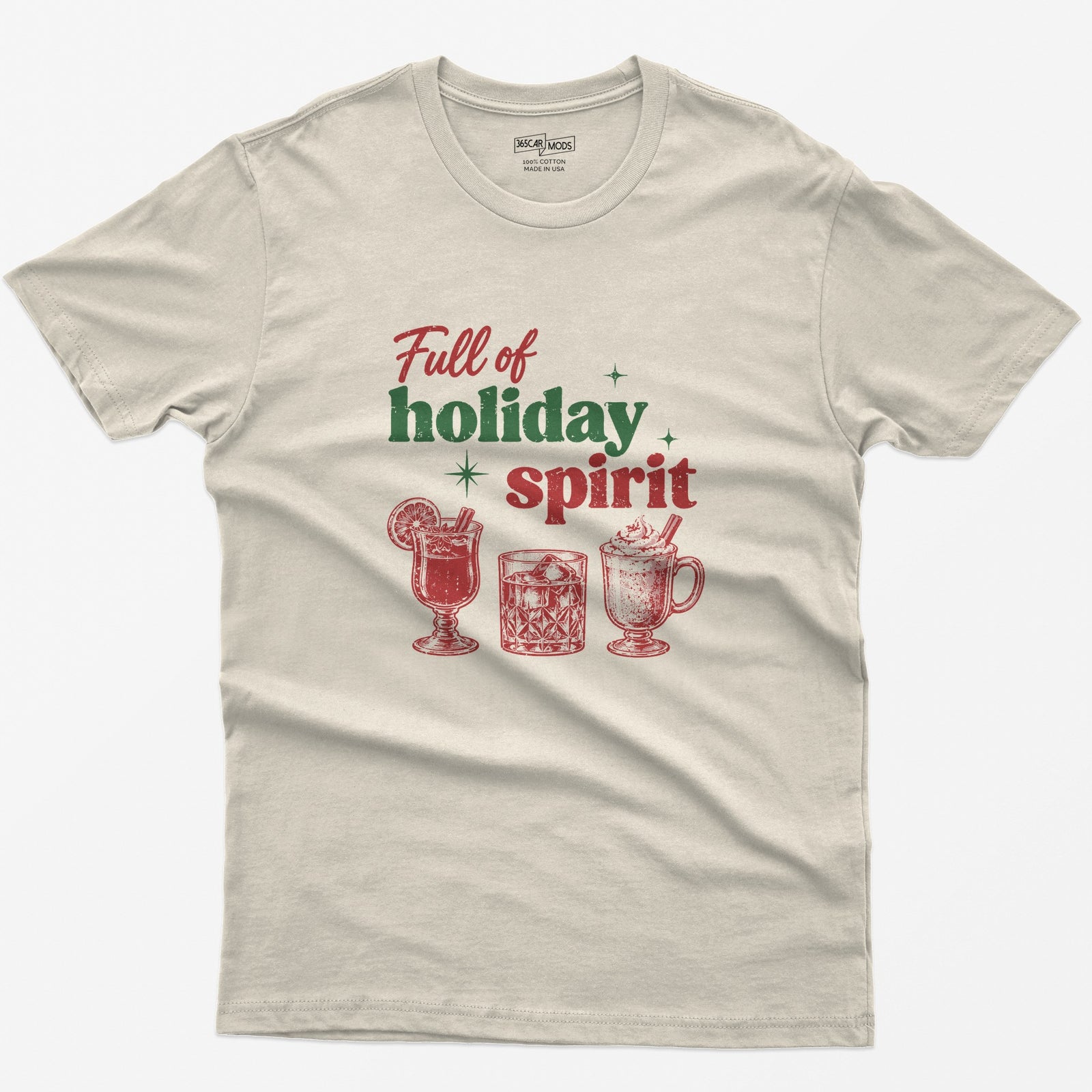 Full of Holiday Spirit T-Shirt - Natural