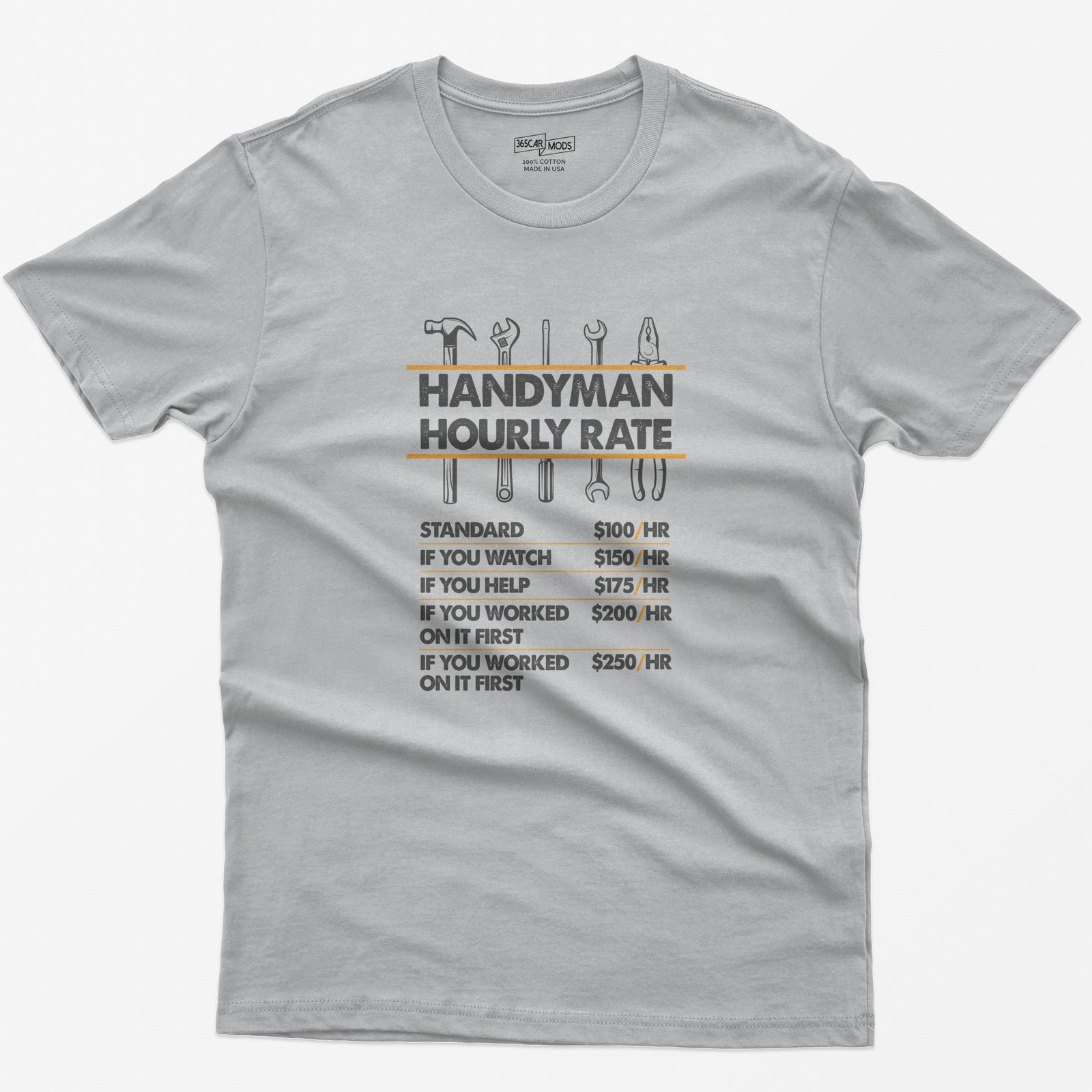 Handyman Hourly Rate T-Shirt - Sport Grey
