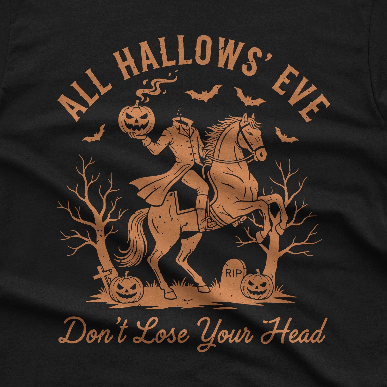 Headless Horseman T-Shirt design close-up