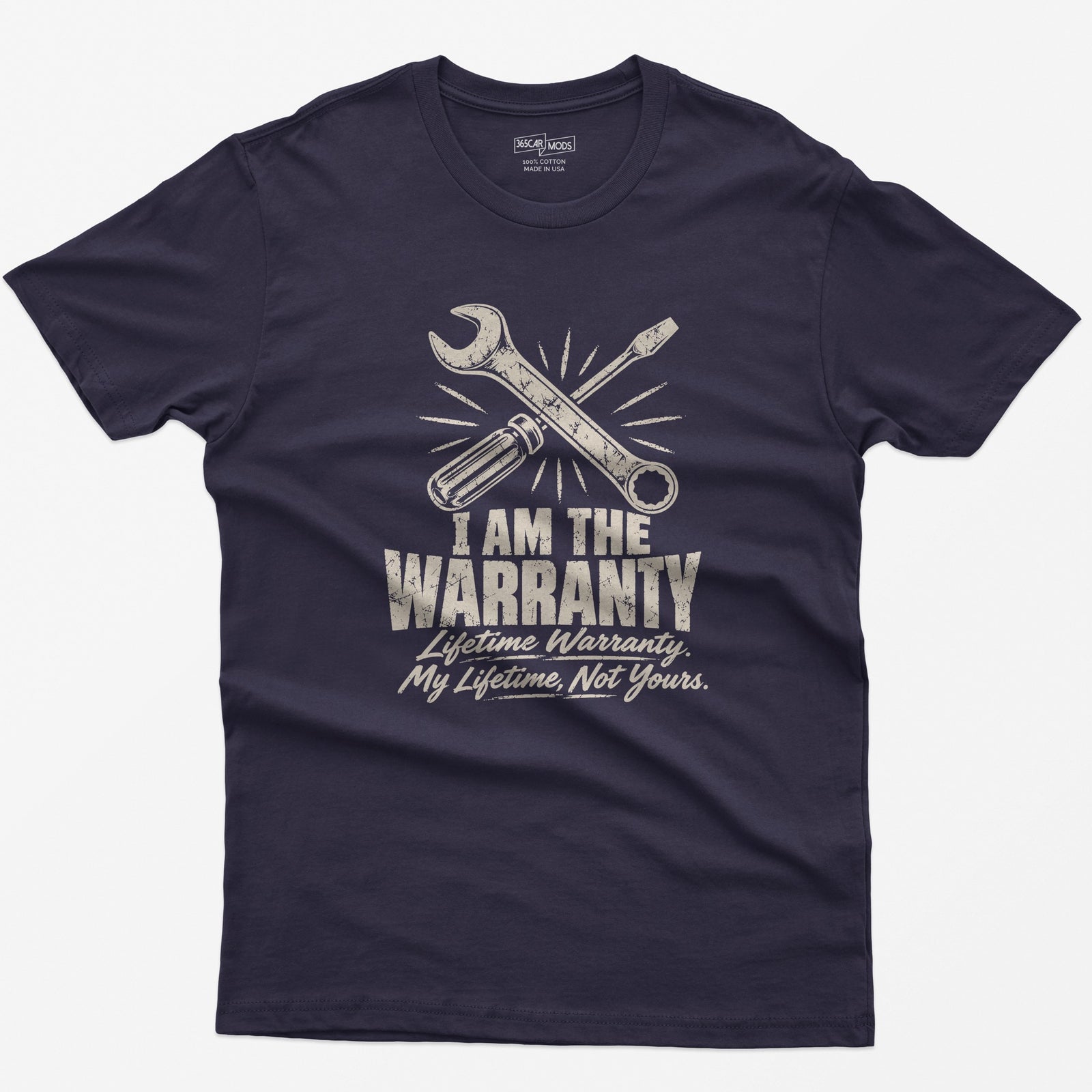 I Am the Warranty T-Shirt - Blackberry