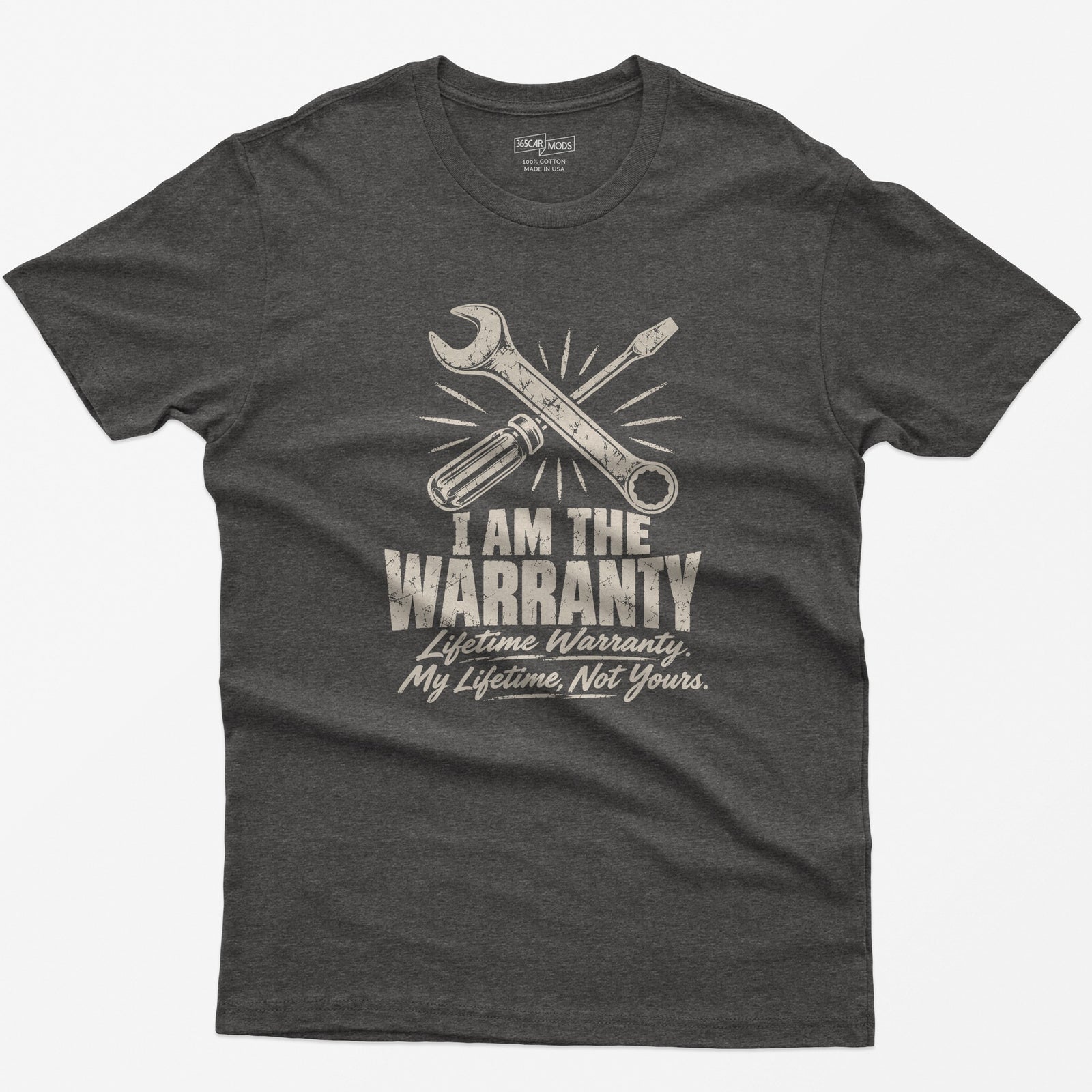 I Am the Warranty T-Shirt - Dark Heather