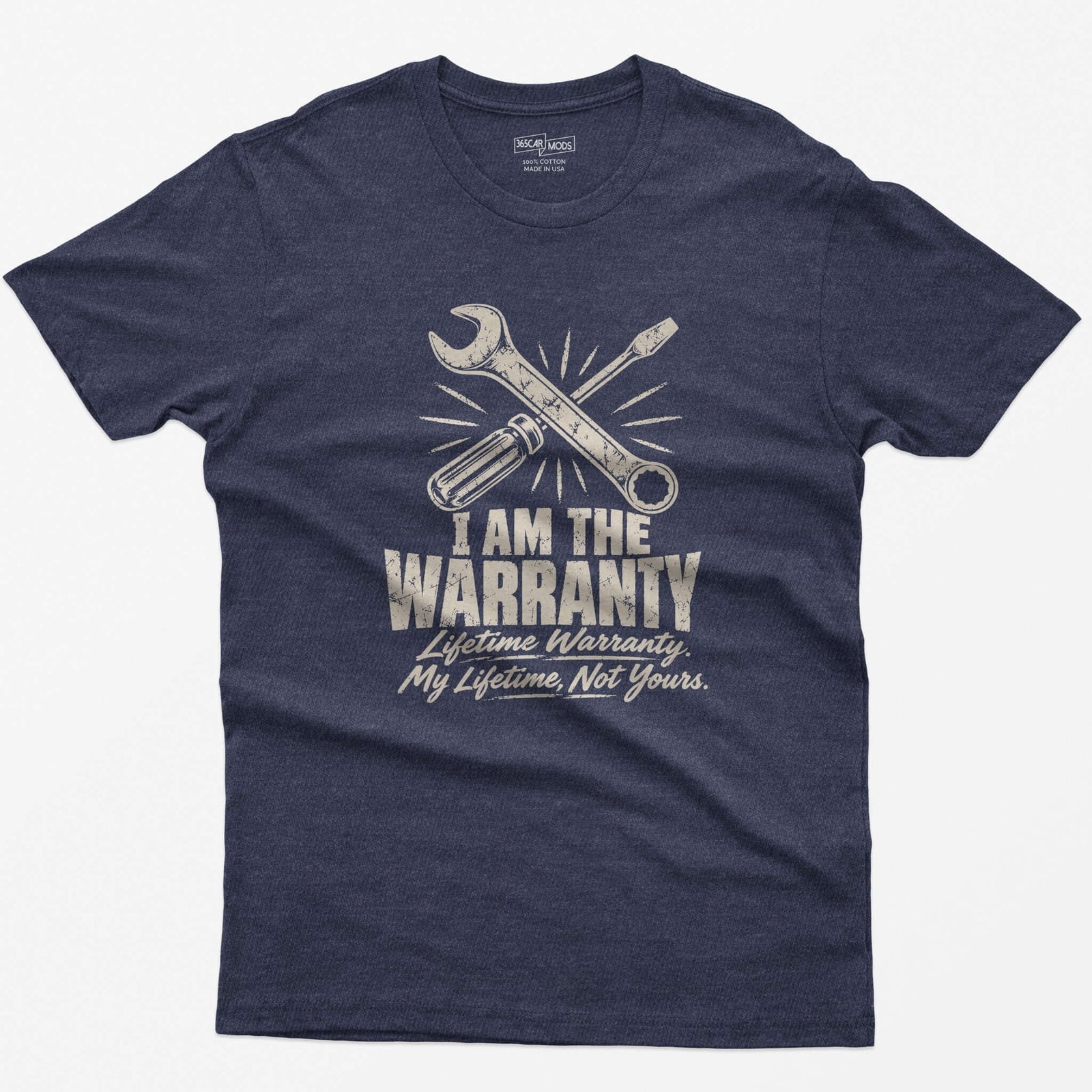 I Am the Warranty T-Shirt - Heather Navy