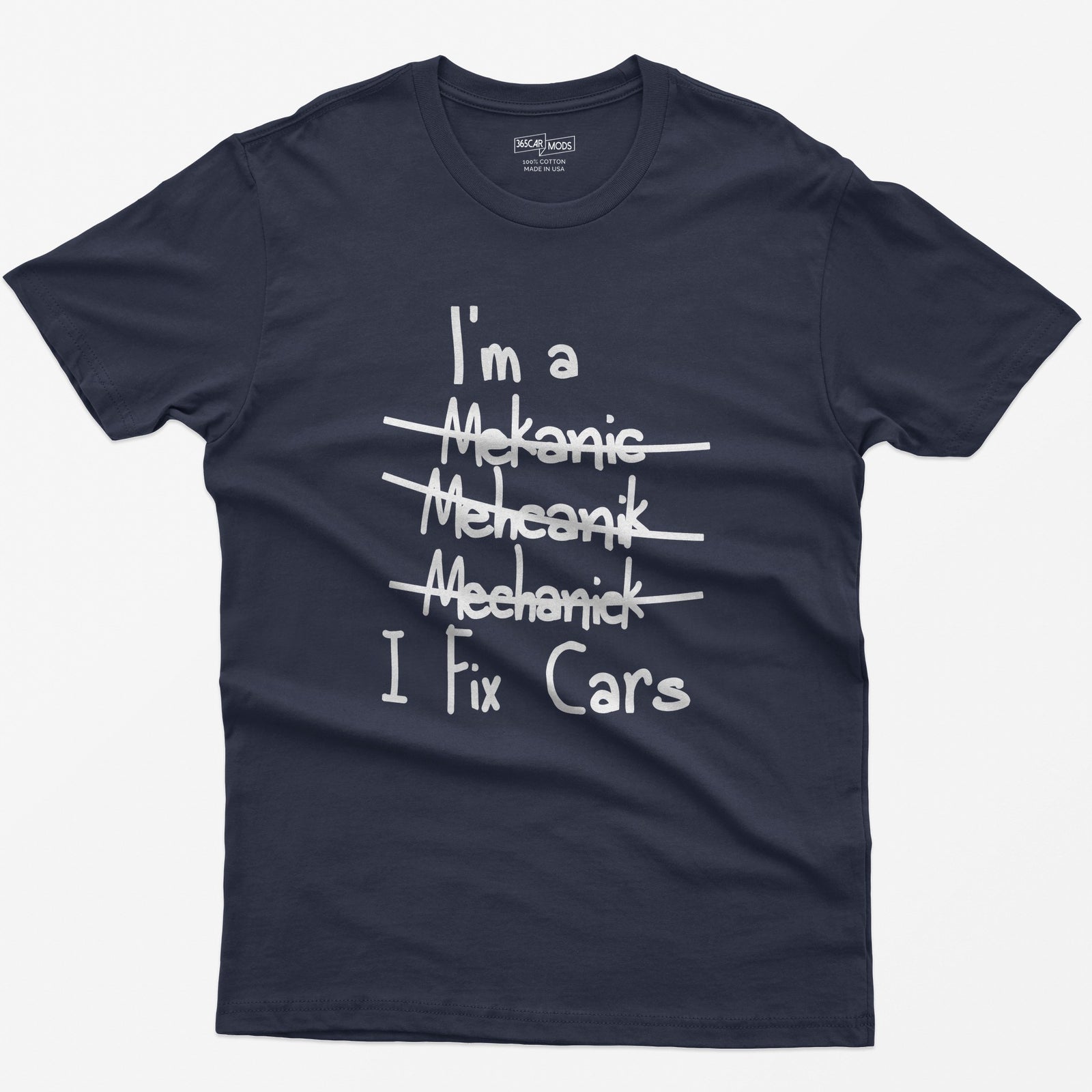 Mechanic I Fix Cars T-Shirt - Navy