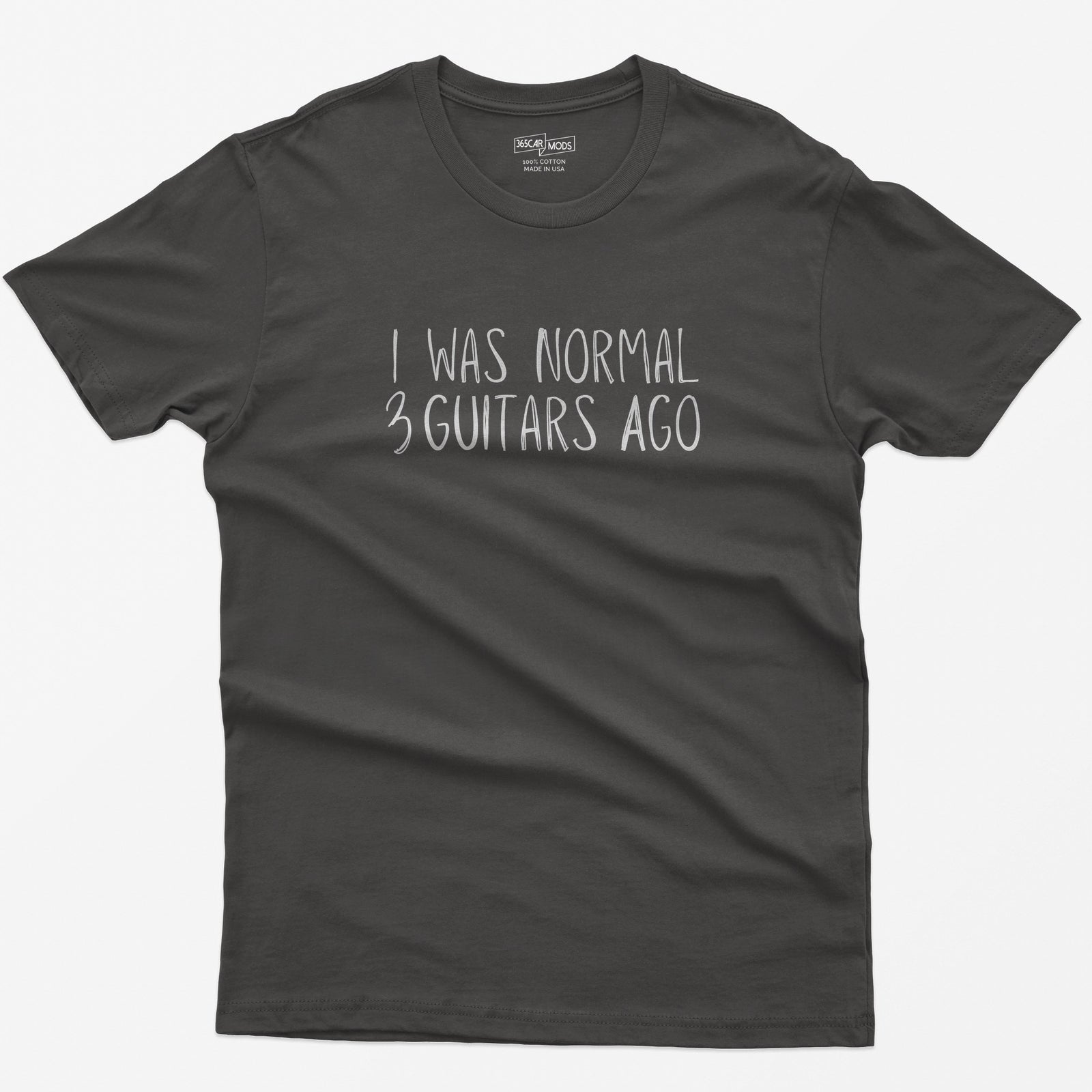 I Was Normal 3 Guitars Ago T-Shirt - Dark Heather