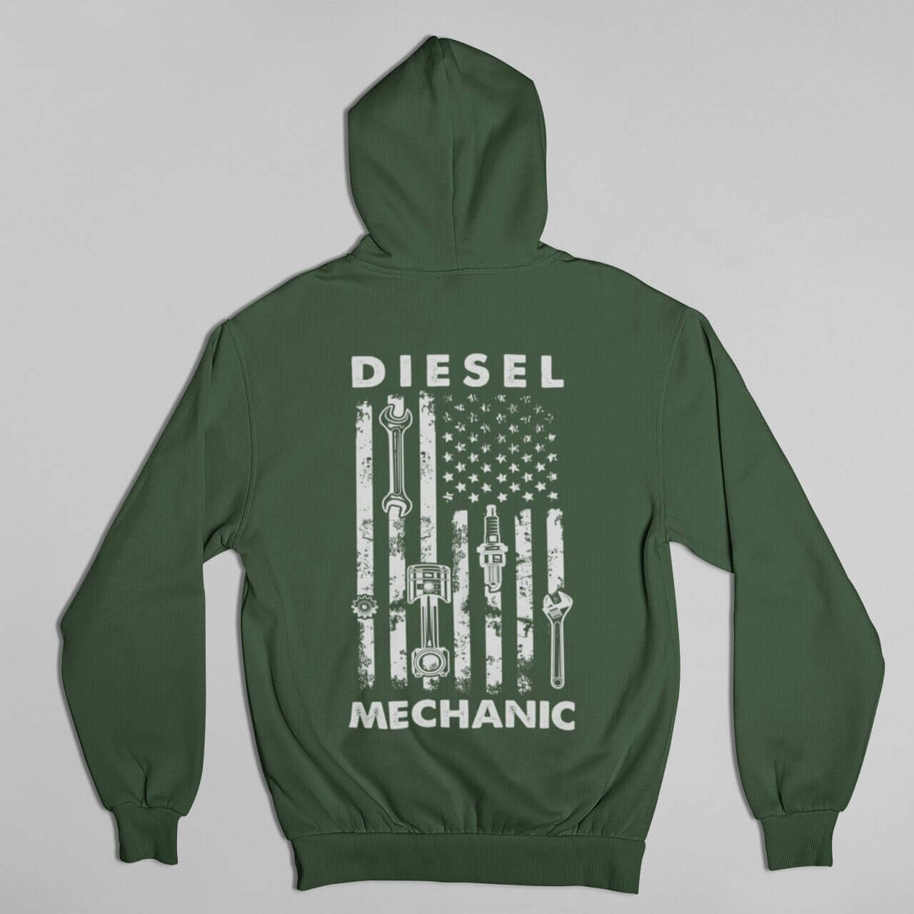 Diesel Mechanic Flag hoodie - back print