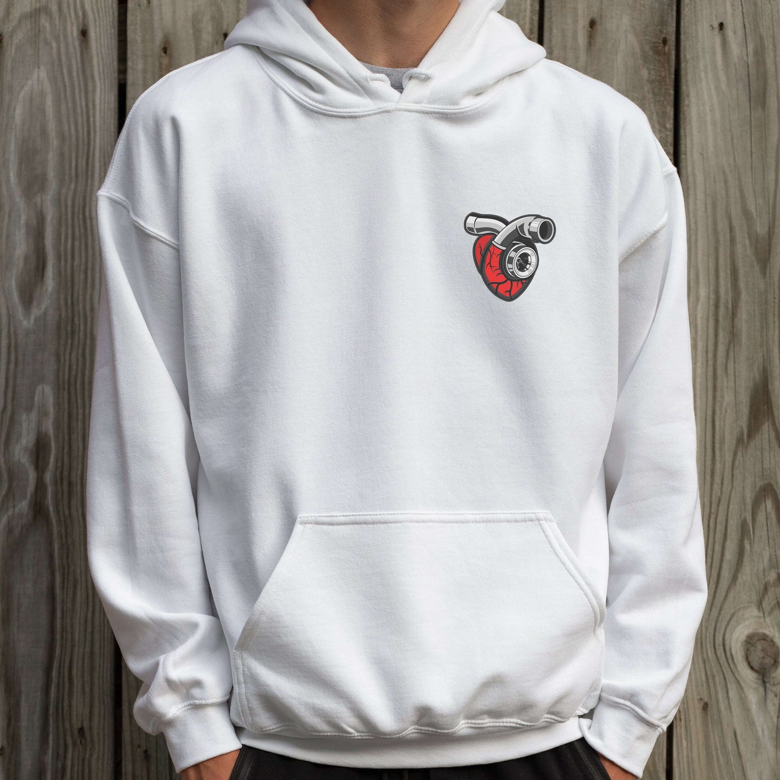 Boost Heart hoodie - lifestyle photo