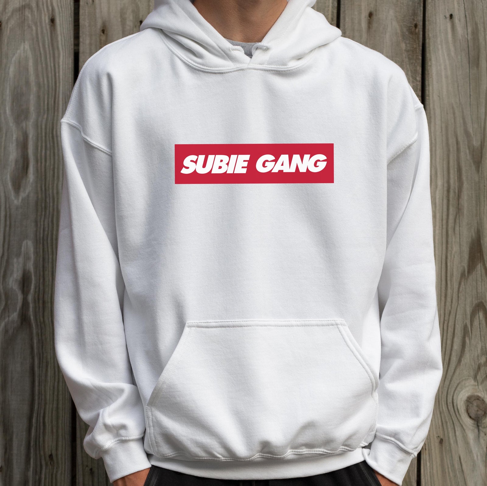 Subie Gang hoodie - lifestyle photo
