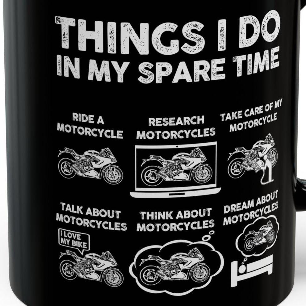 Things I Do in My Spare Time Sportsbike Mug - lifestyle photo