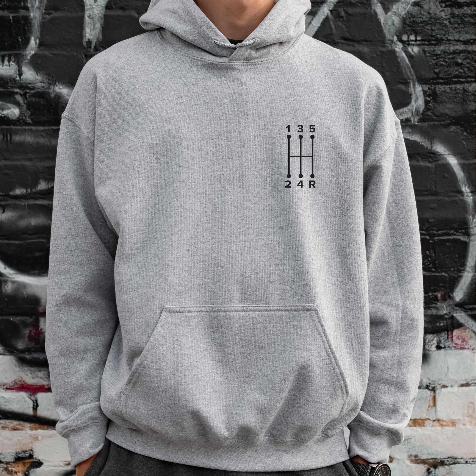 5 Speed Shift Pattern hoodie - lifestyle photo