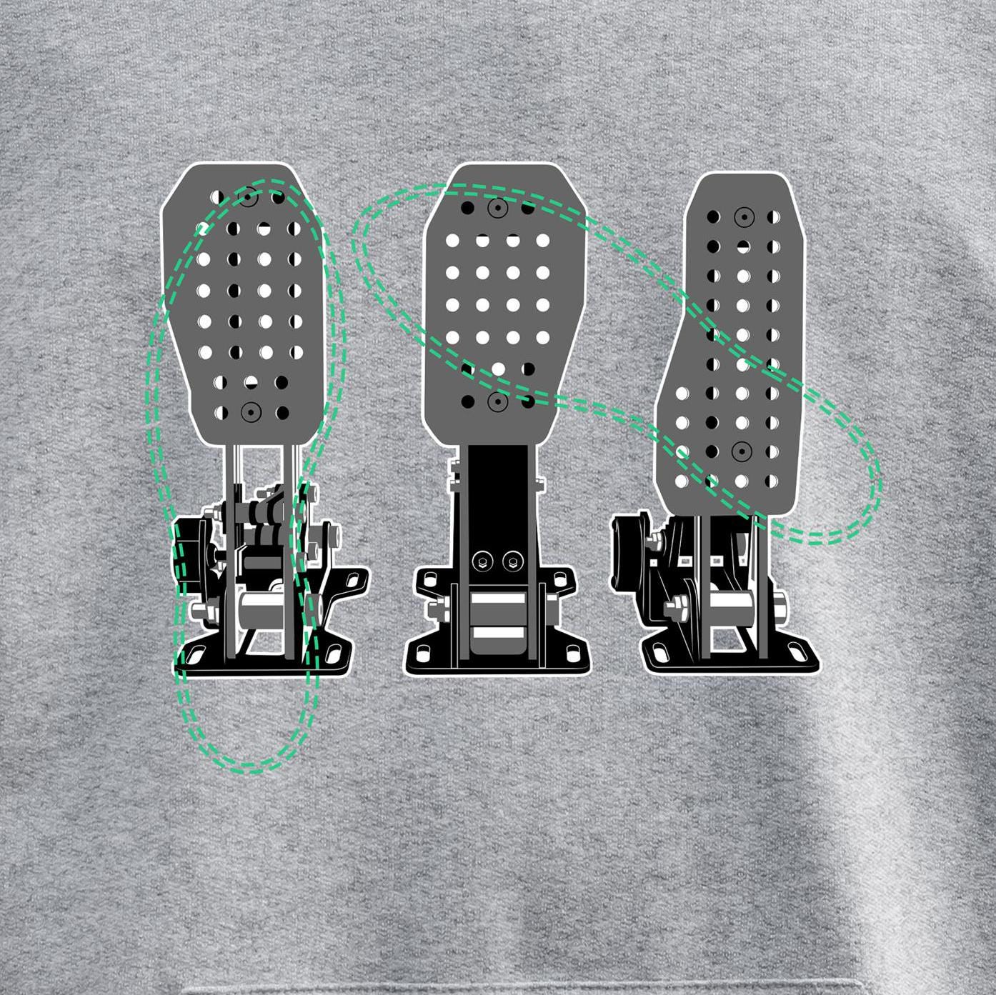 Racing Pedals hoodie - print close-up